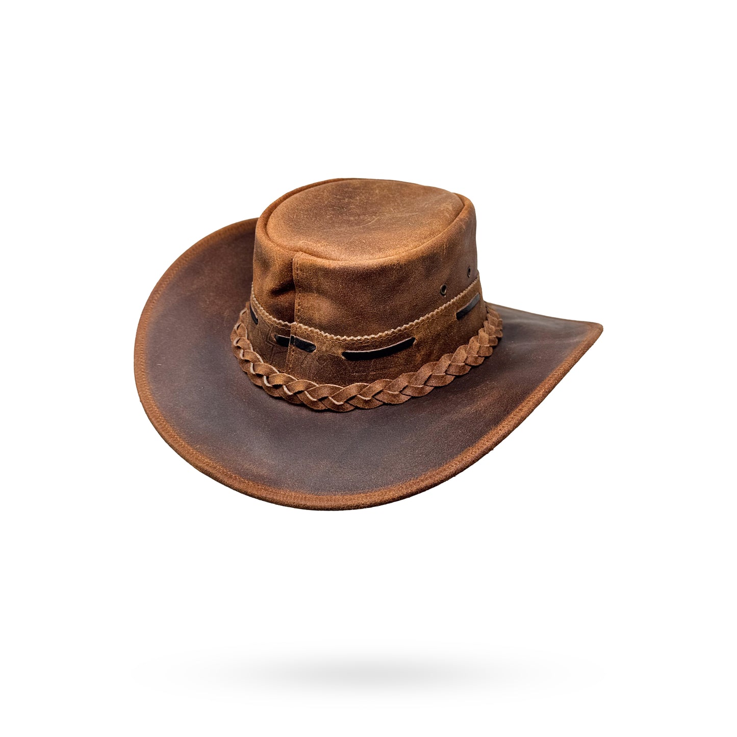 Lederhut Western Cowboy – Outdoor Hut Reiten, Wandern & Abenteuer Rustic Brown