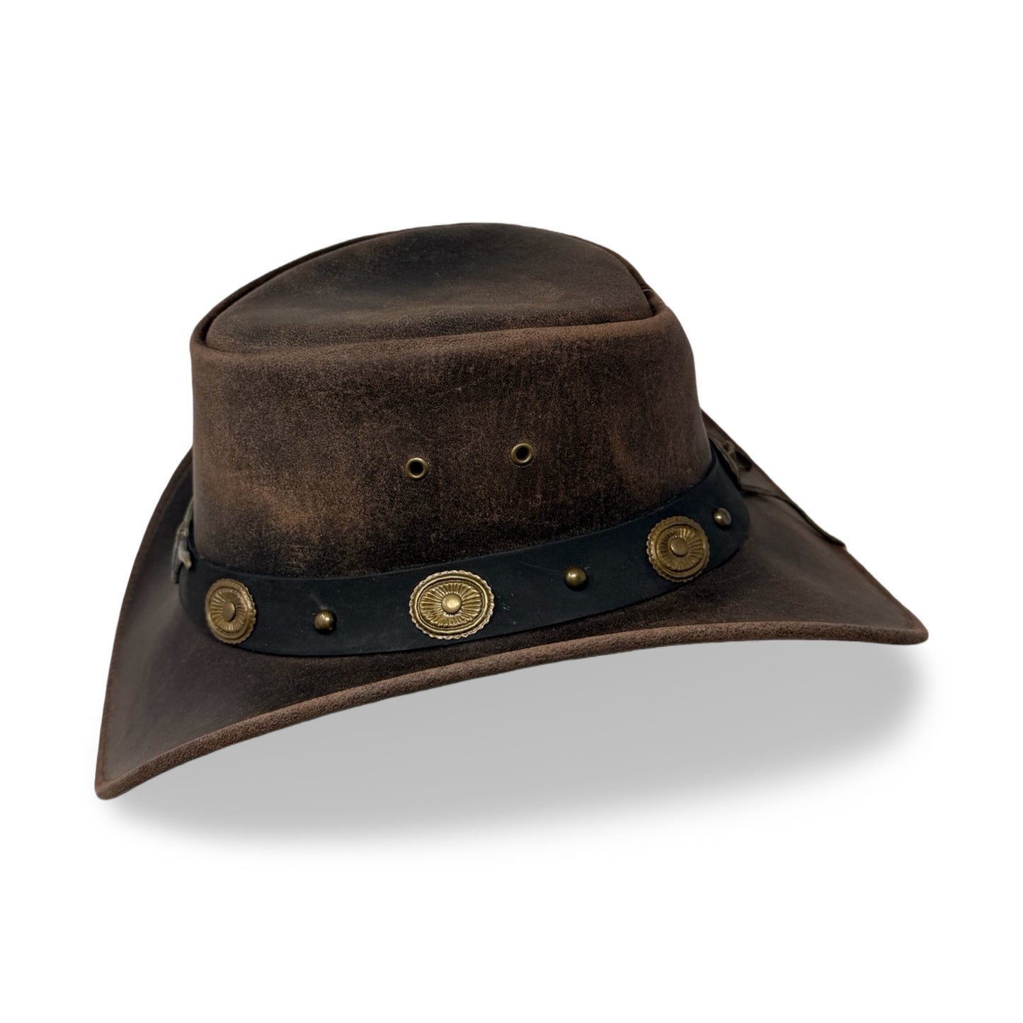 Darkwood – Premium Lederhut aus Crazy Horse Echtleder | Cowboyhut & Westernhut für Damen und Herren