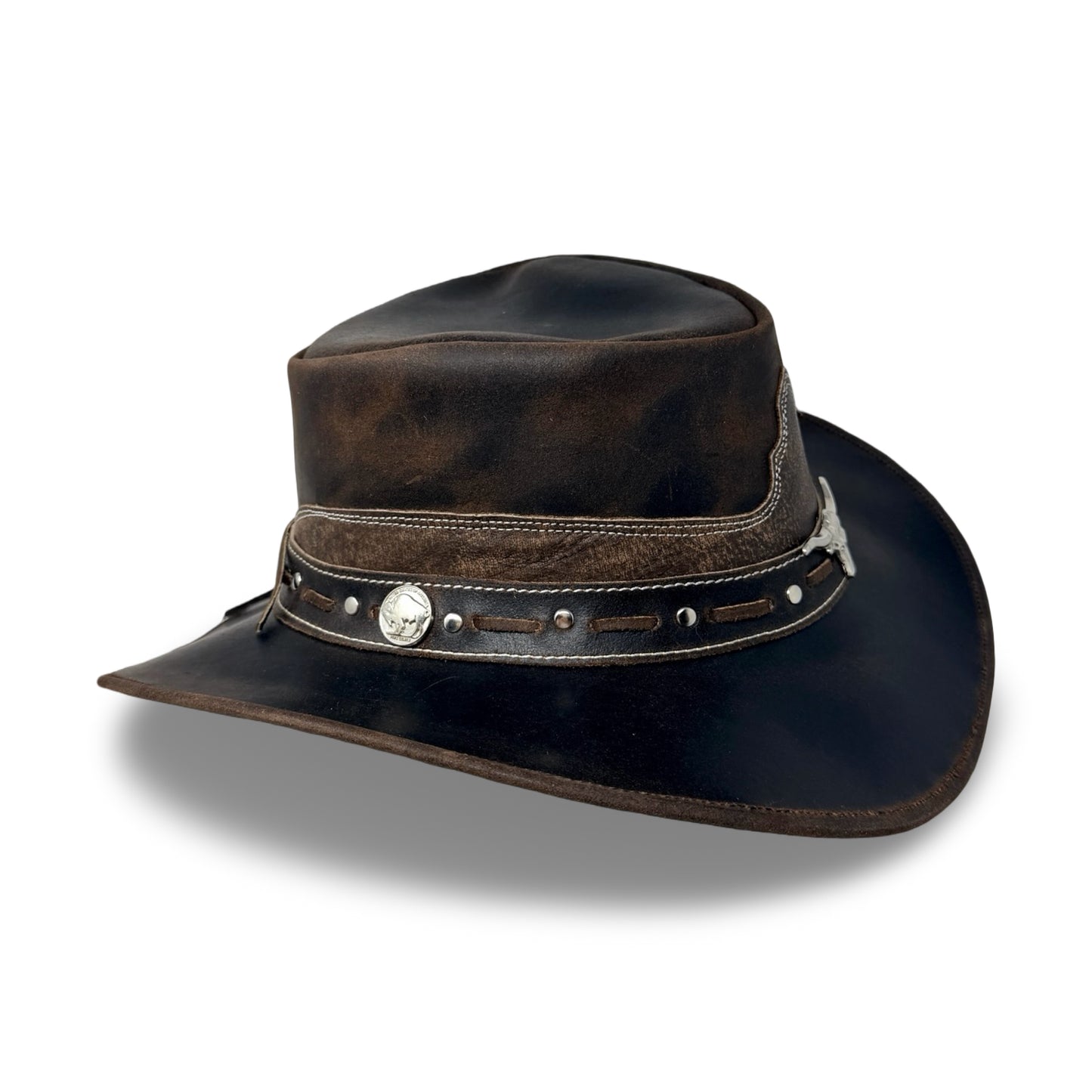 Charwood – Lederhut aus Crazy Horse Echtleder | Premium Cowboyhut & Westernhut für Damen und Herren