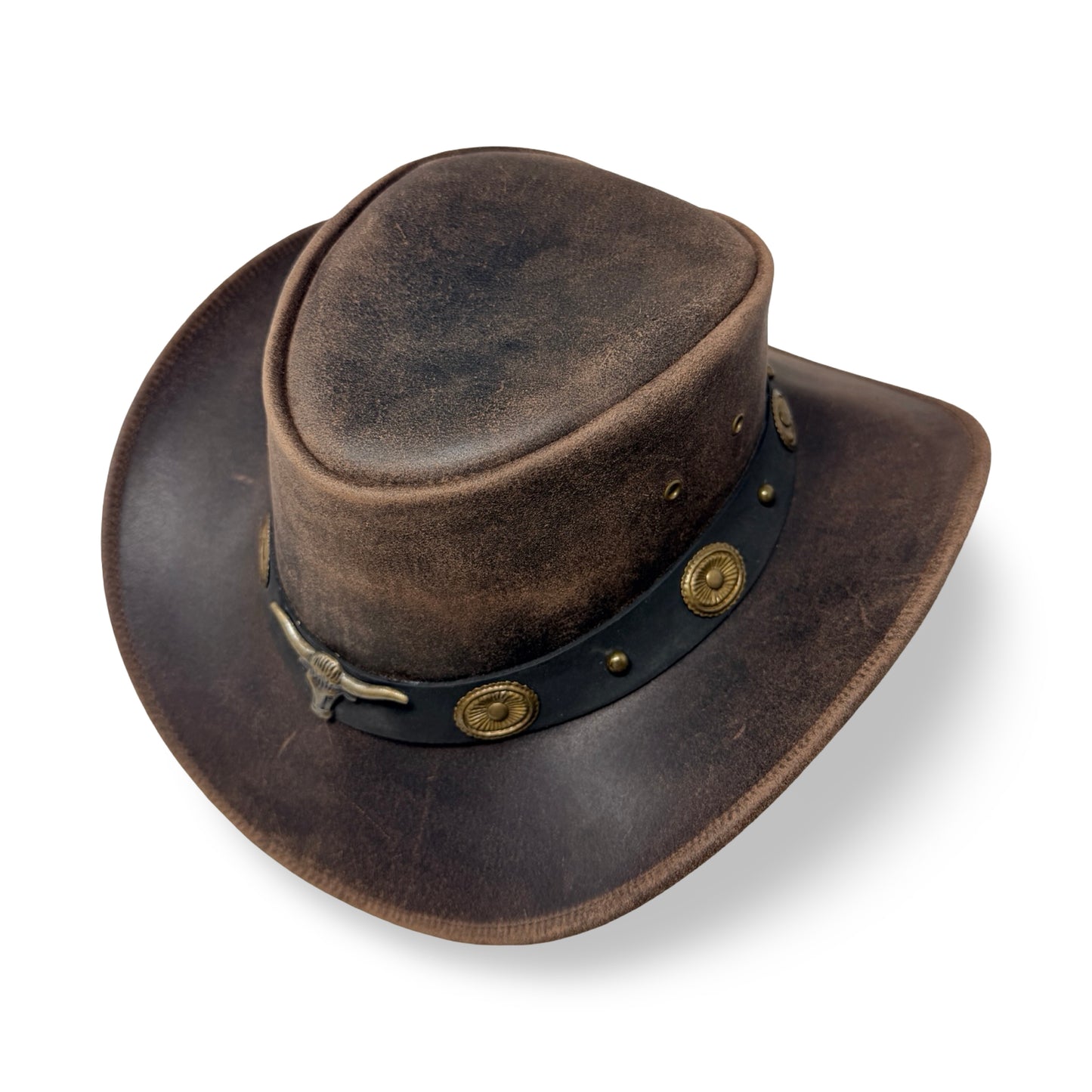 Darkwood – Premium Lederhut aus Crazy Horse Echtleder | Cowboyhut & Westernhut für Damen und Herren