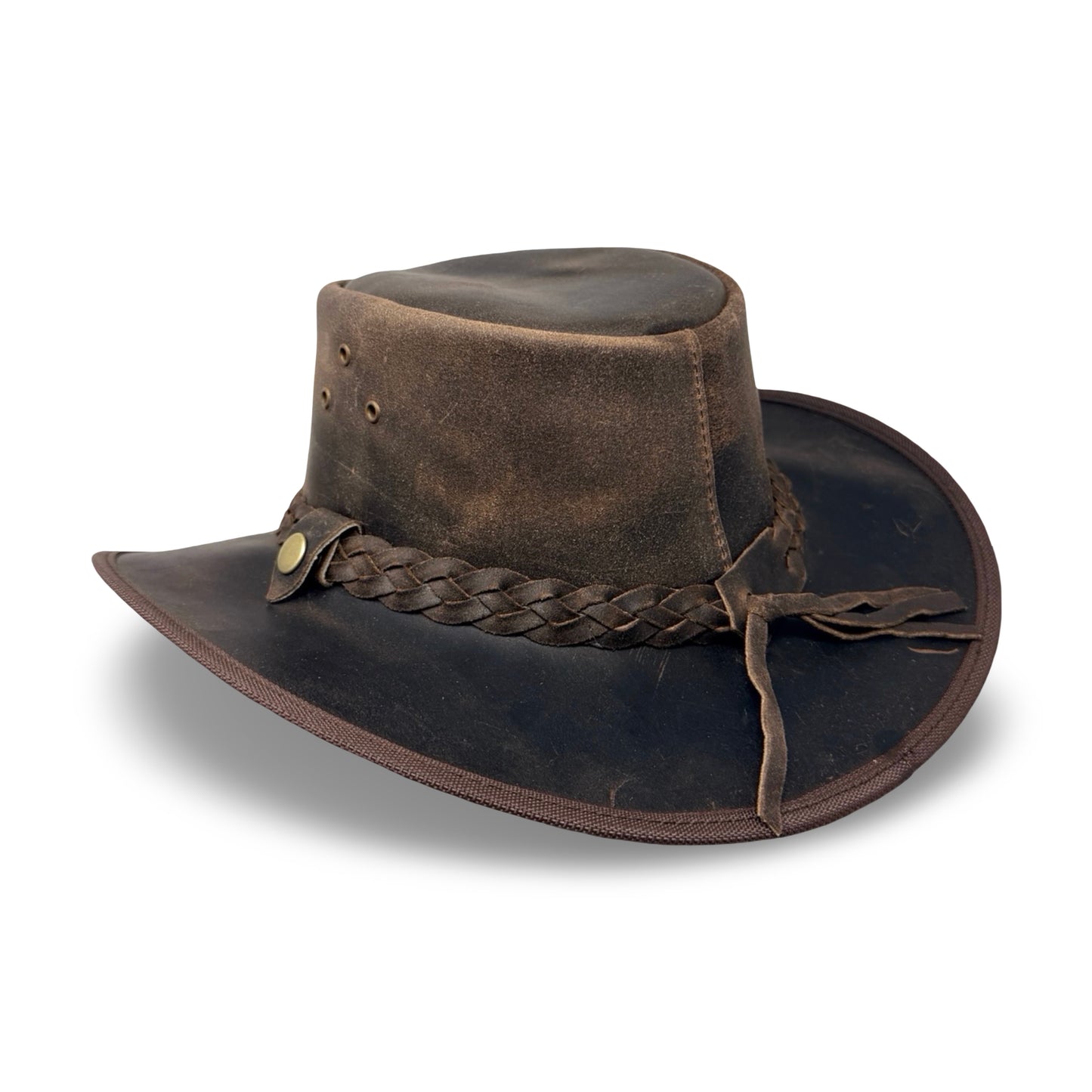 Lederhut aus Crazy Horse Echtleder | Cowboyhut & Westernhut für Damen und Herren – Ember