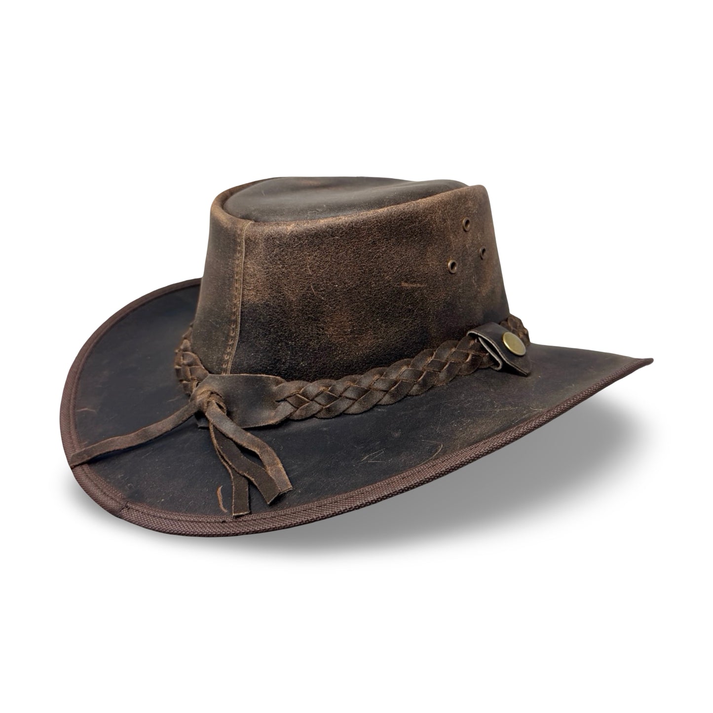Lederhut aus Crazy Horse Echtleder | Cowboyhut & Westernhut für Damen und Herren – Ember