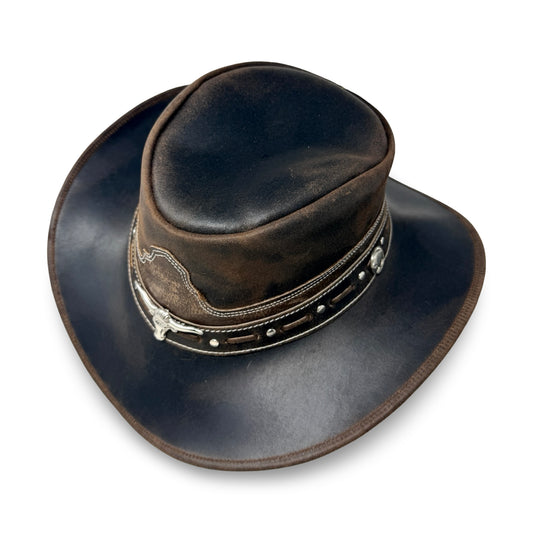 Charwood – Lederhut aus Crazy Horse Echtleder | Premium Cowboyhut & Westernhut für Damen und Herren