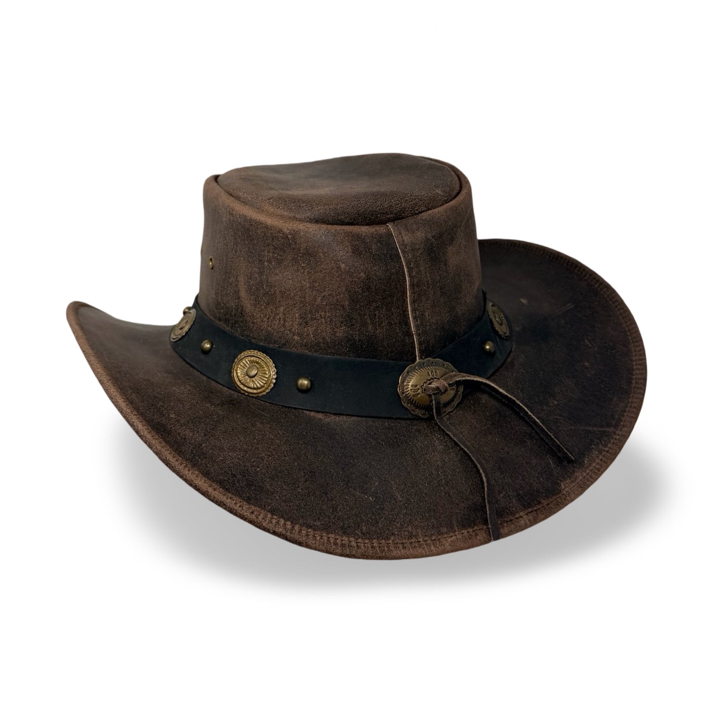 Darkwood – Premium Lederhut aus Crazy Horse Echtleder | Cowboyhut & Westernhut für Damen und Herren