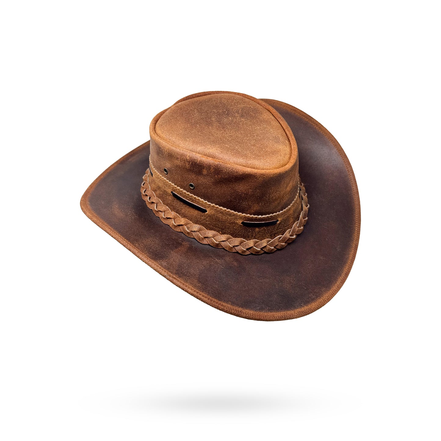 Lederhut Western Cowboy – Outdoor Hut Reiten, Wandern & Abenteuer Rustic Brown