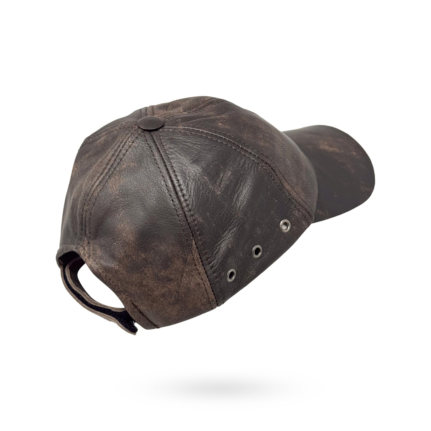 Baseball Cap Leder Outdoor Biker Kappe Lederkappe Käppi Unisex