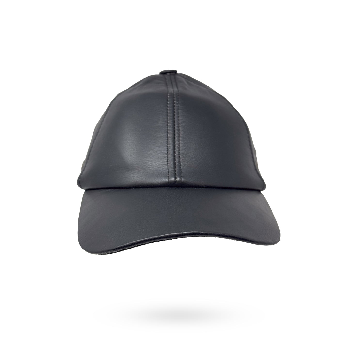 Baseball Cap Leder Outdoor Biker Kappe Lederkappe Käppi Unisex Schwarz
