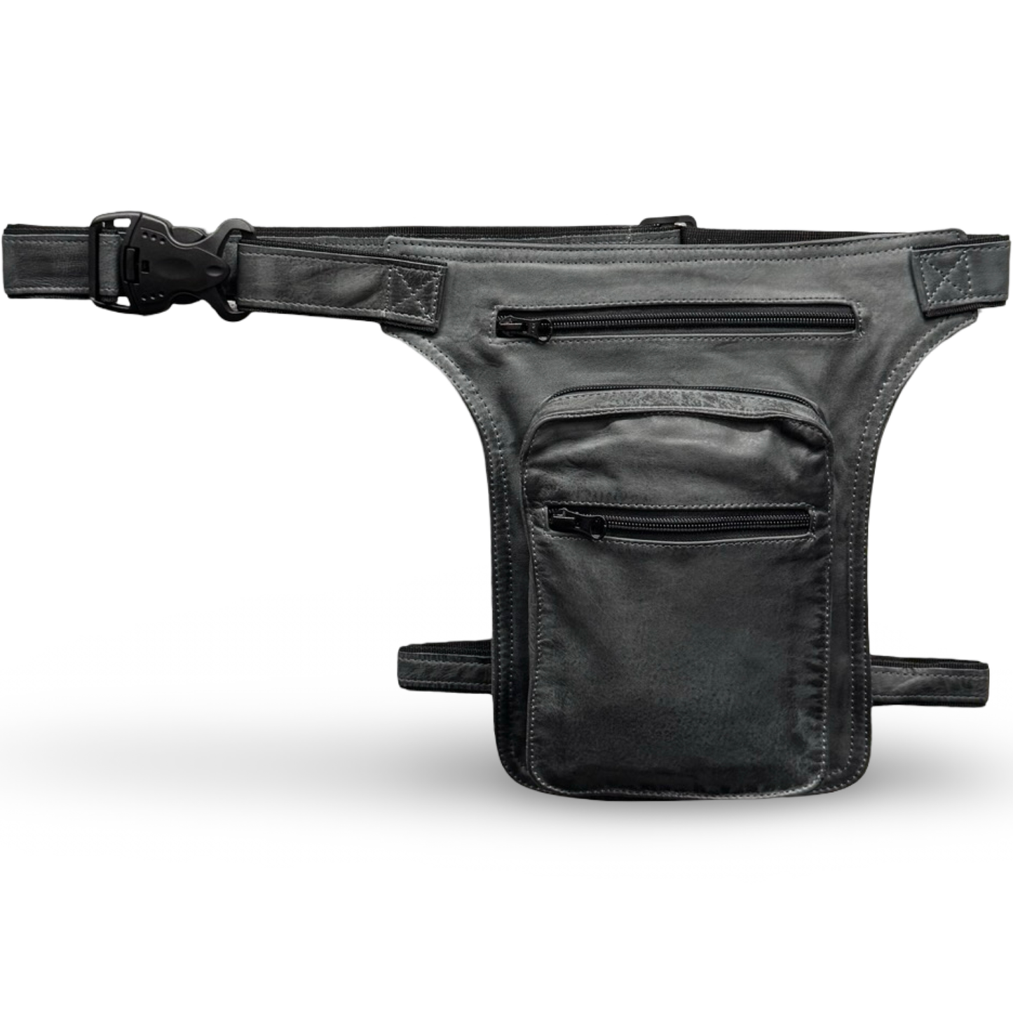 Leder Beintasche Herren Damen Motorrad Tasche Hüfttasche Braun Urban Shadow