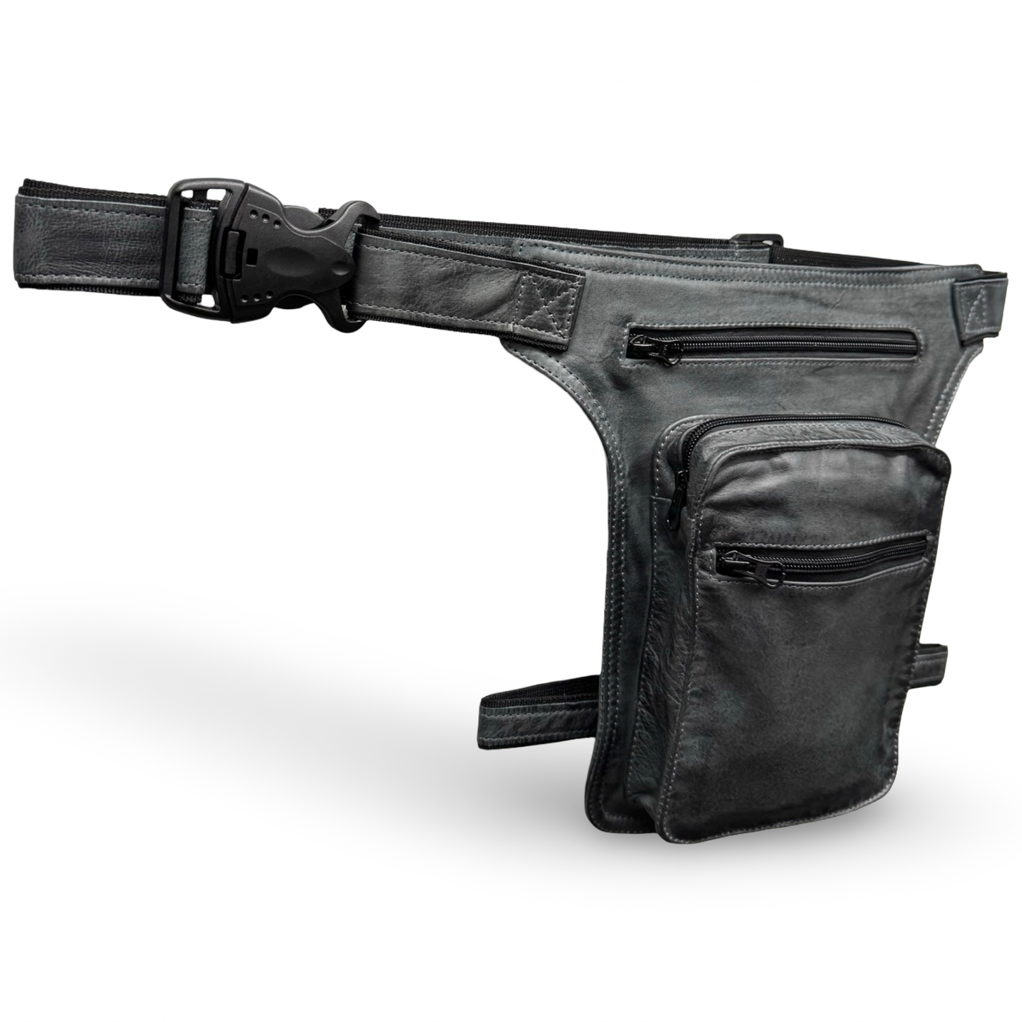 Leder Beintasche Herren Damen Motorrad Tasche Hüfttasche Braun Urban Shadow