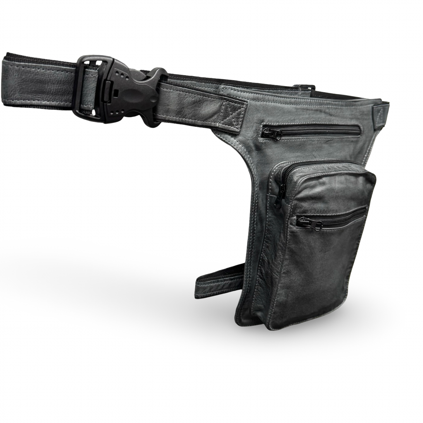 Leder Beintasche Herren Damen Motorrad Tasche Hüfttasche Braun Urban Shadow