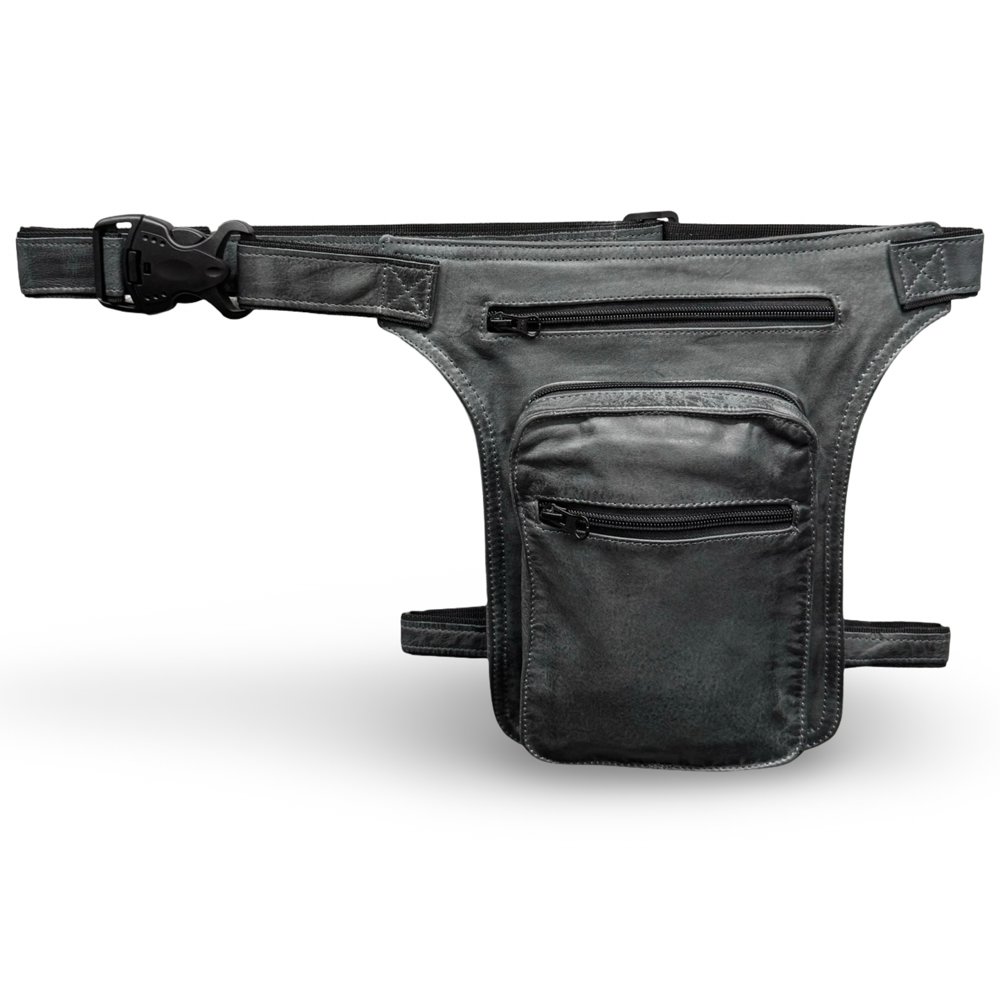 Leder Beintasche Herren Damen Motorrad Tasche Hüfttasche Braun Urban Shadow