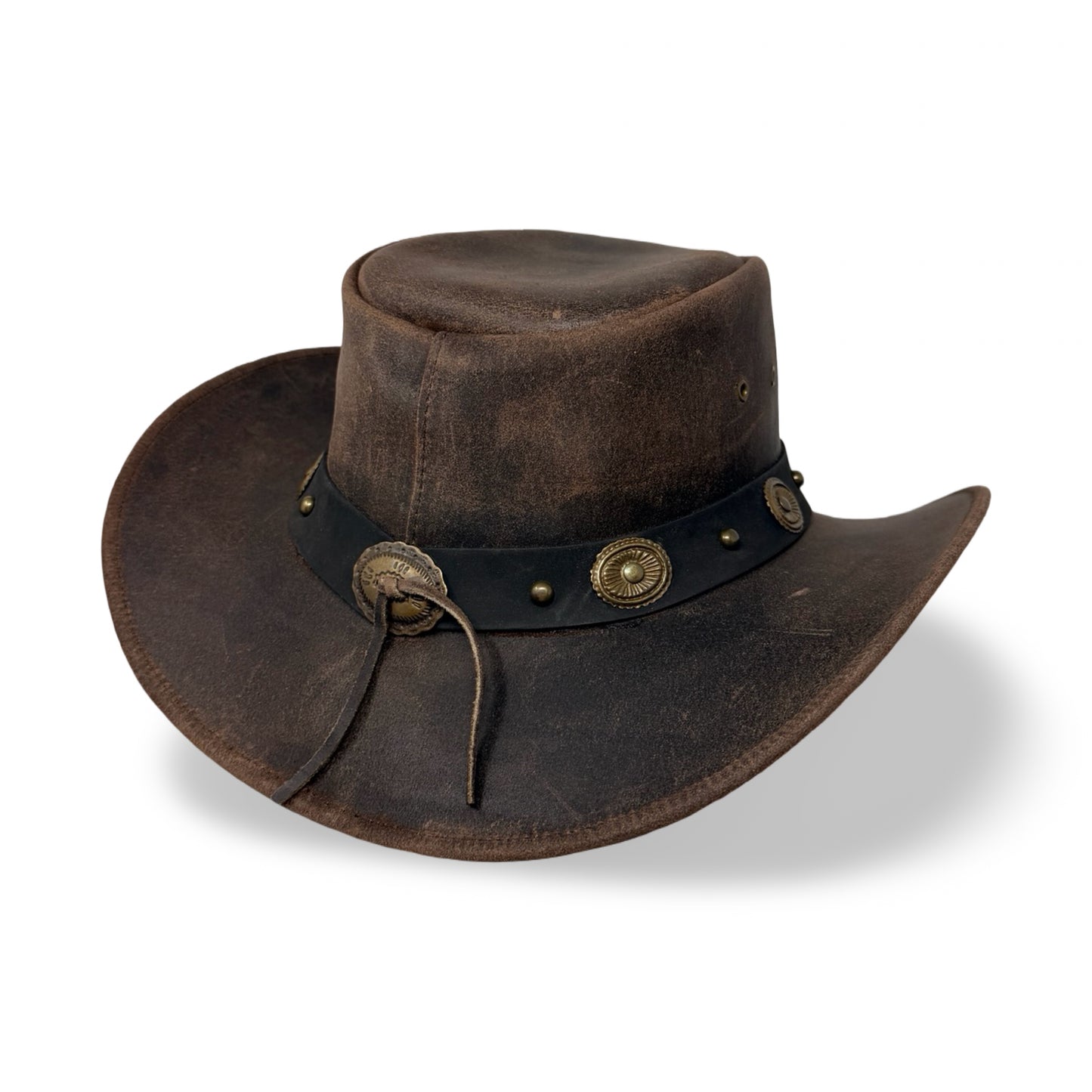 Darkwood – Premium Lederhut aus Crazy Horse Echtleder | Cowboyhut & Westernhut für Damen und Herren