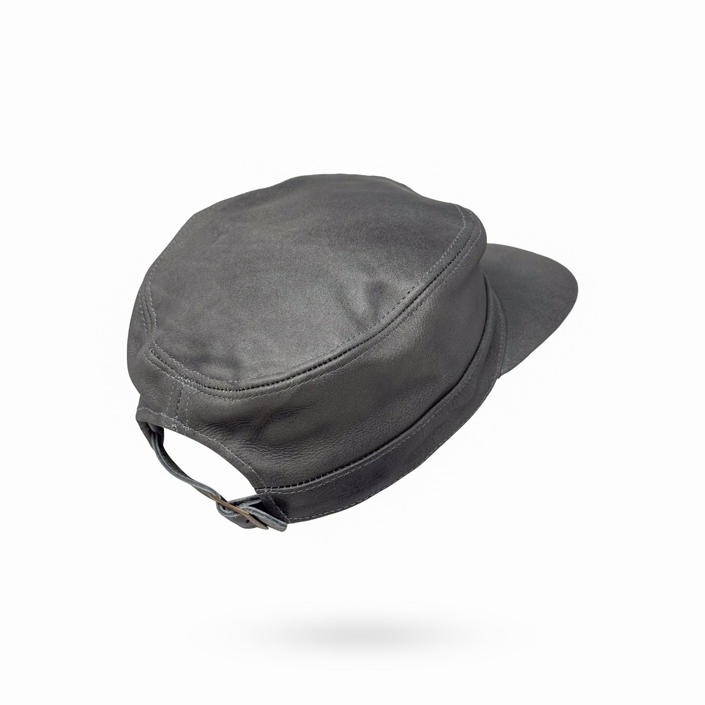 CUBA Cap Ledercap Basecap Echt Leder Schildmütze Schirmmütze Mütze Grey