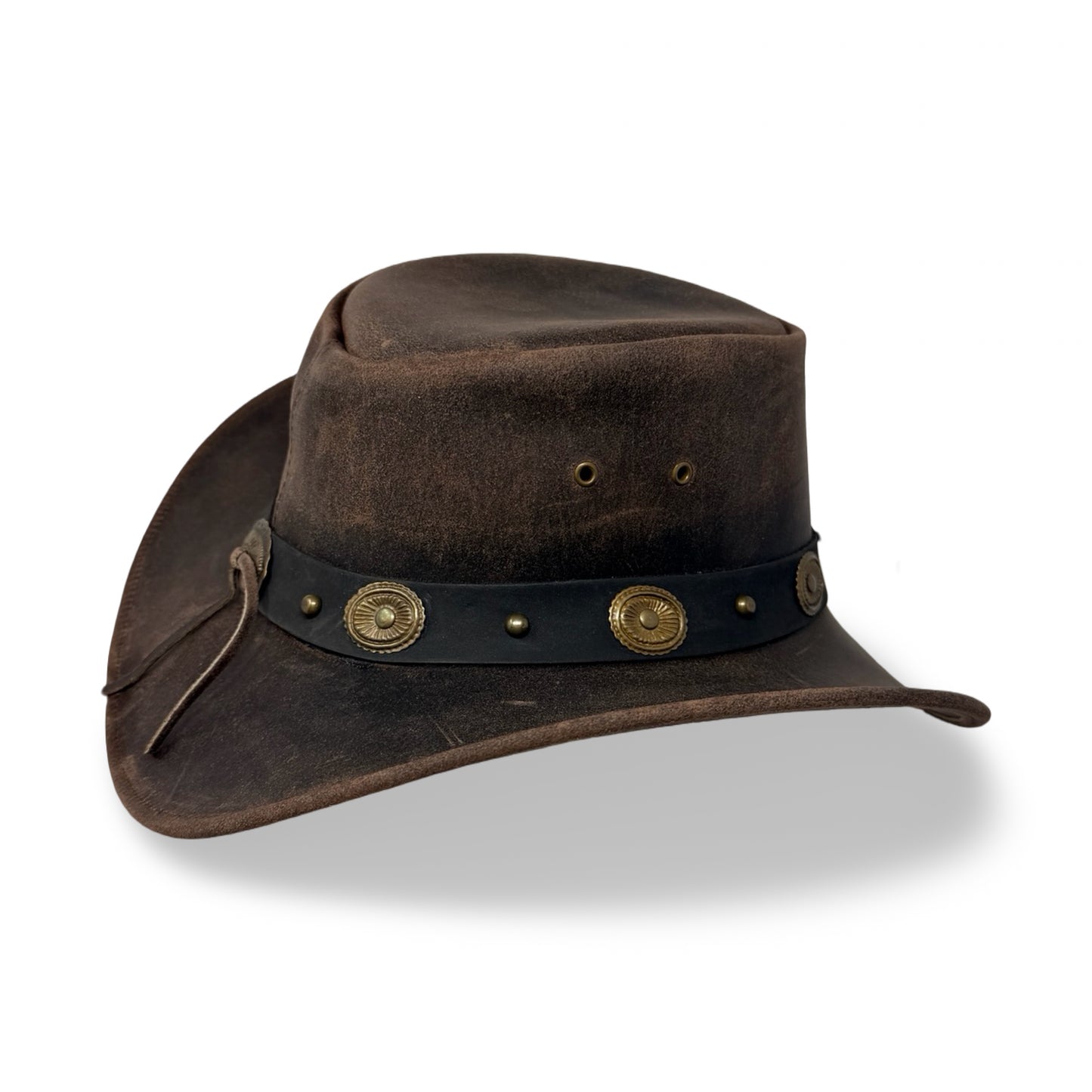 Darkwood – Premium Lederhut aus Crazy Horse Echtleder | Cowboyhut & Westernhut für Damen und Herren