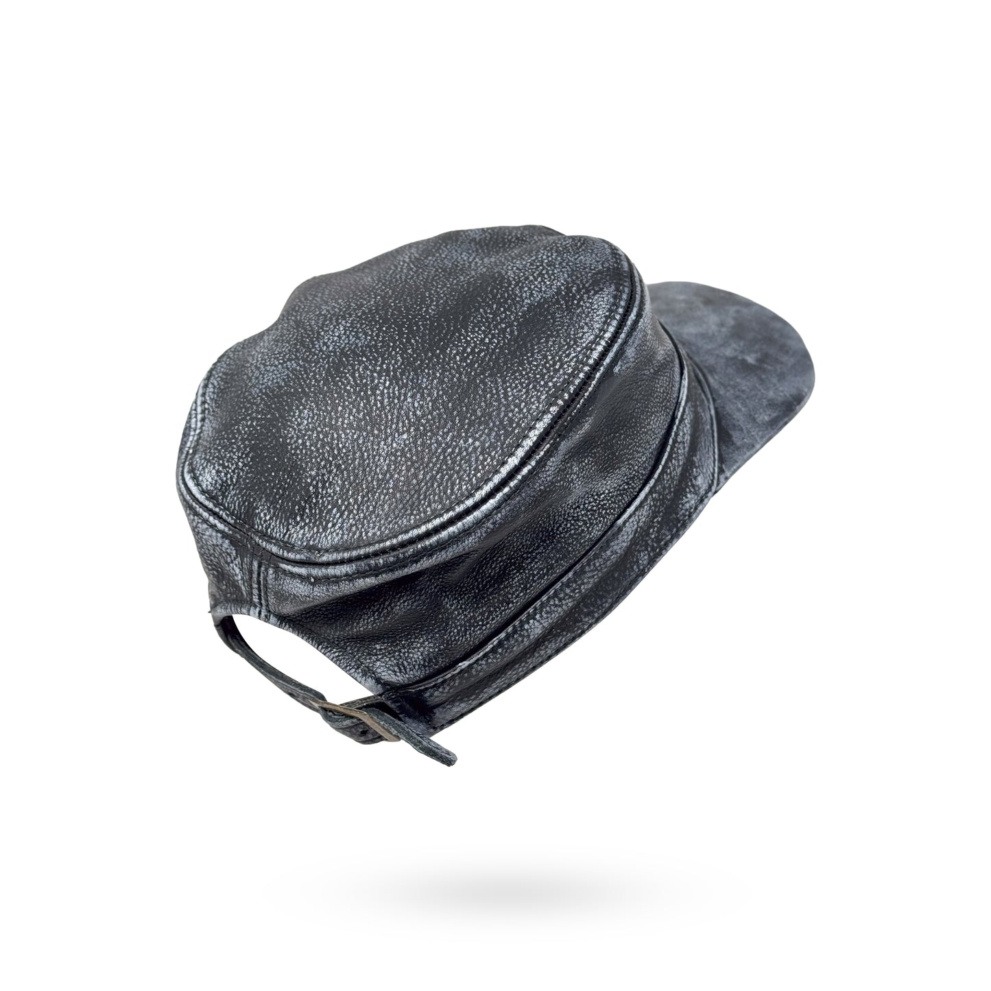 CUBA Cap Ledercap Basecap Echt Leder Schildmütze Schirmmütze Mütze Grey/White