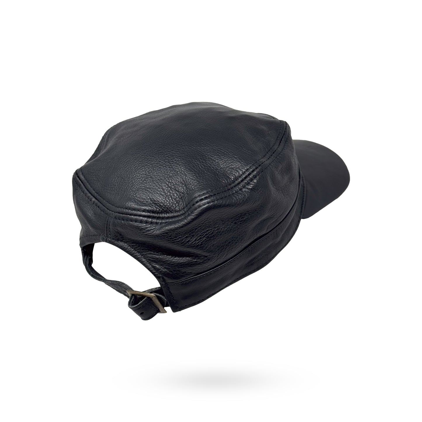 Herren Basecap Echt Leder Schildmütze Mützen Kappe Baseball Cap schwarz