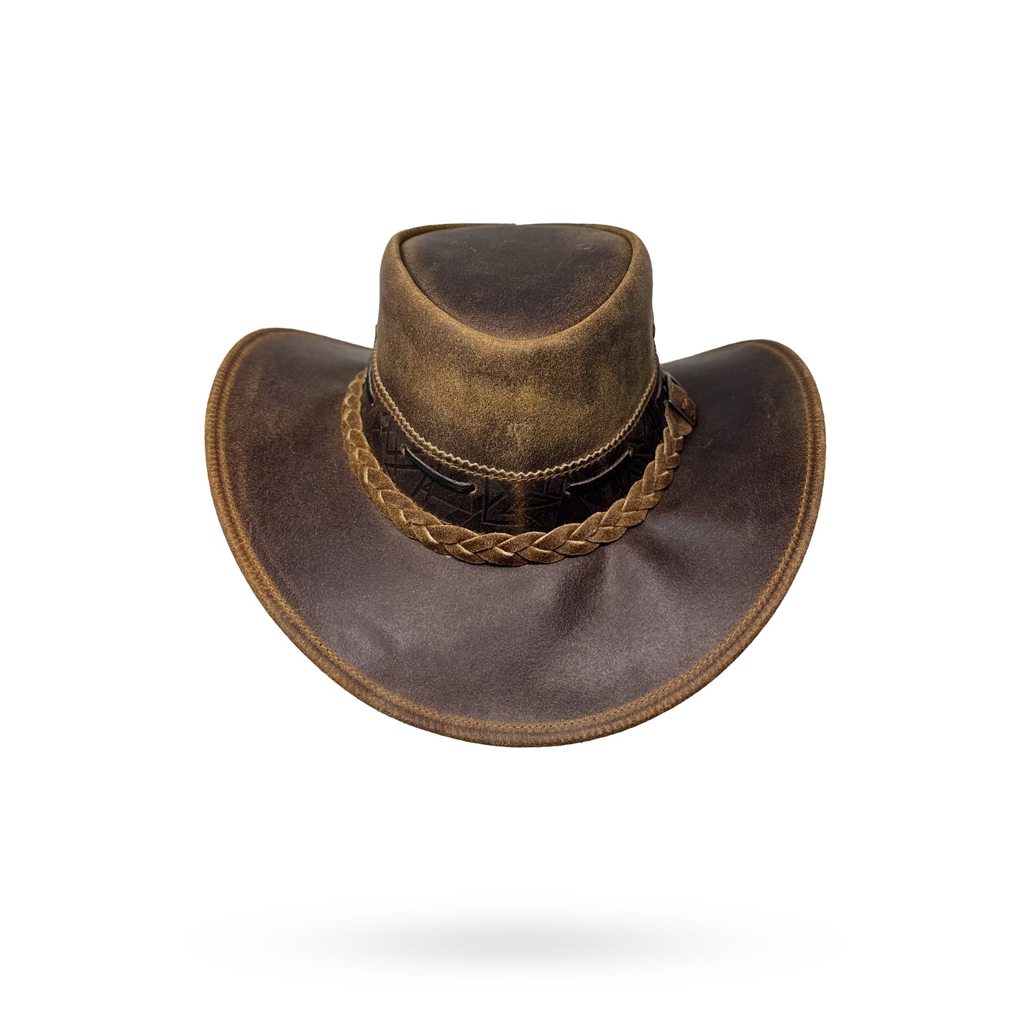 Lederhut Western Cowboy – Outdoor Hut Reiten, Wandern & Abenteuer Shadow Brown