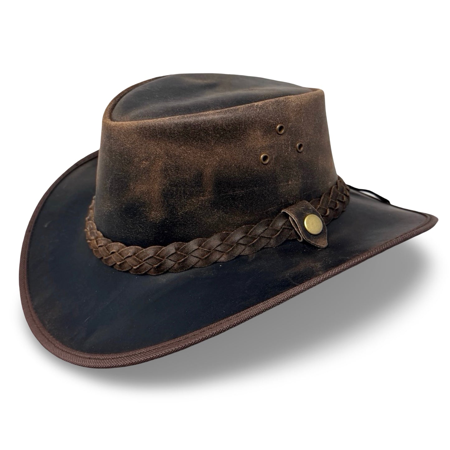 Lederhut aus Crazy Horse Echtleder | Cowboyhut & Westernhut für Damen und Herren – Ember