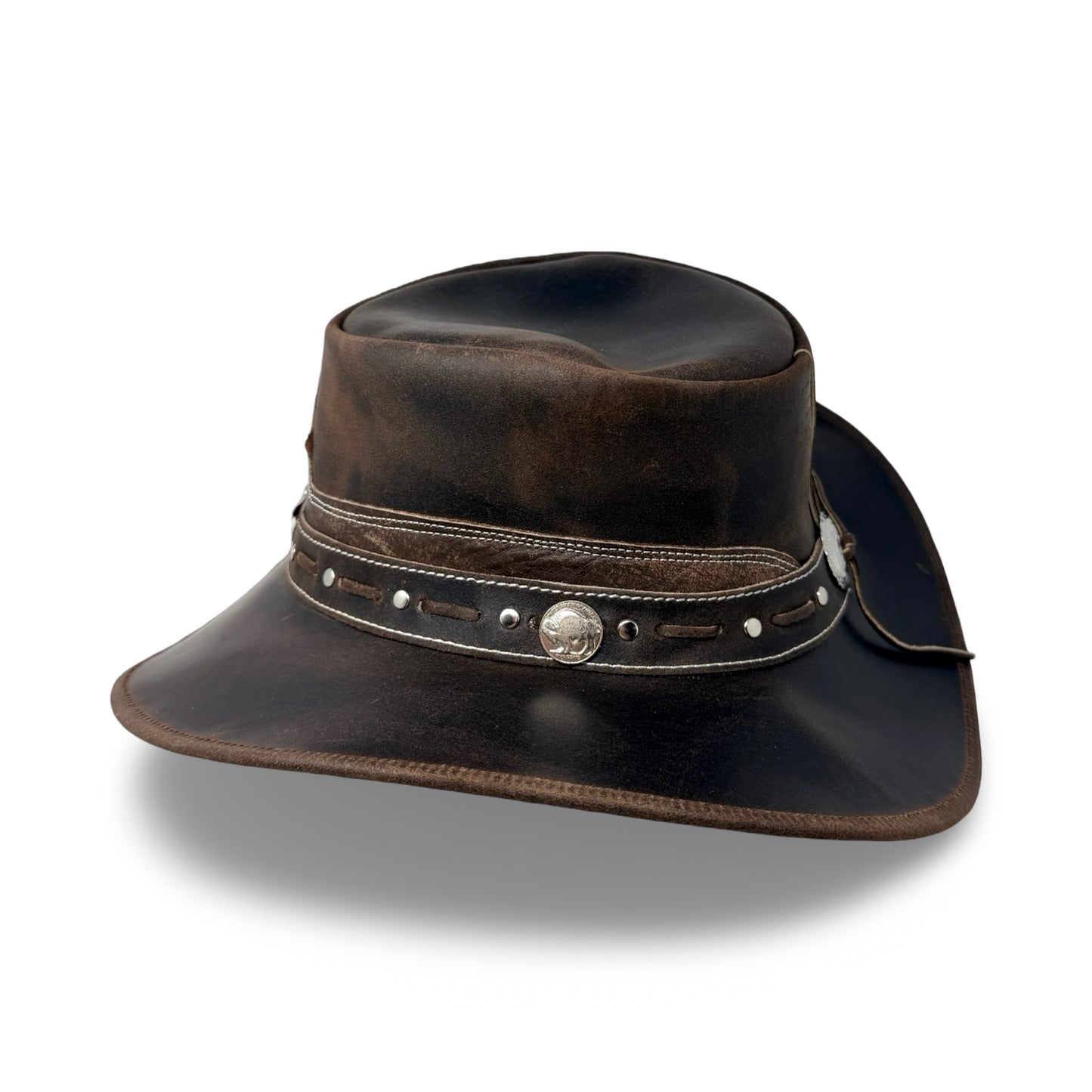 Charwood – Lederhut aus Crazy Horse Echtleder | Premium Cowboyhut & Westernhut für Damen und Herren