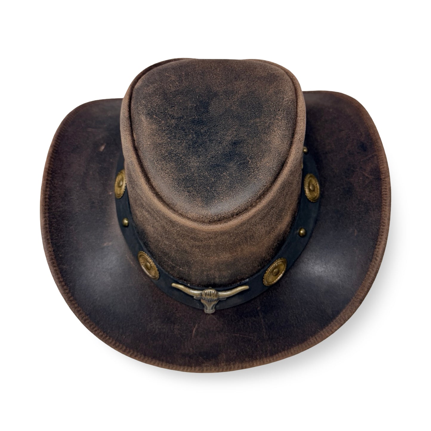 Darkwood – Premium Lederhut aus Crazy Horse Echtleder | Cowboyhut & Westernhut für Damen und Herren