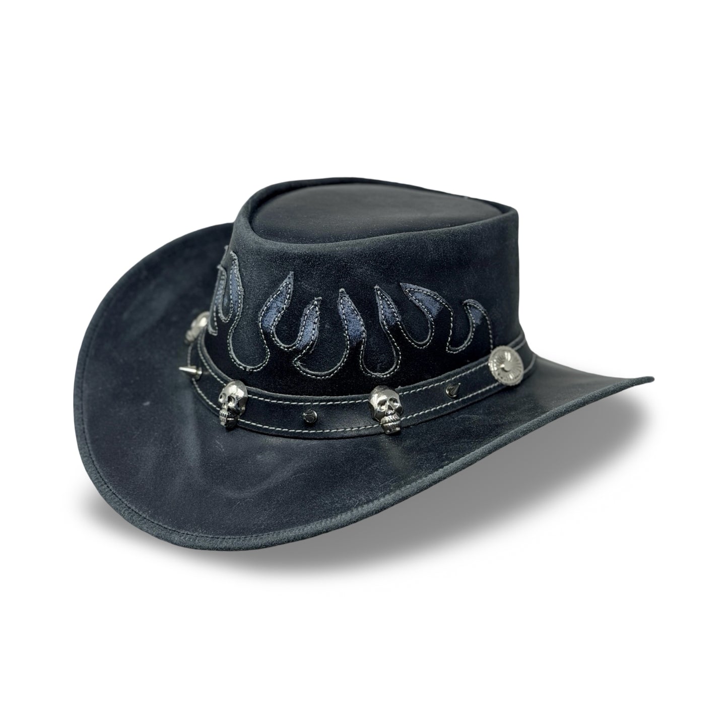 Lederhut Western Cowboy – Outdoor Hut Reiten, Wandern & Abenteuer Shadowflame