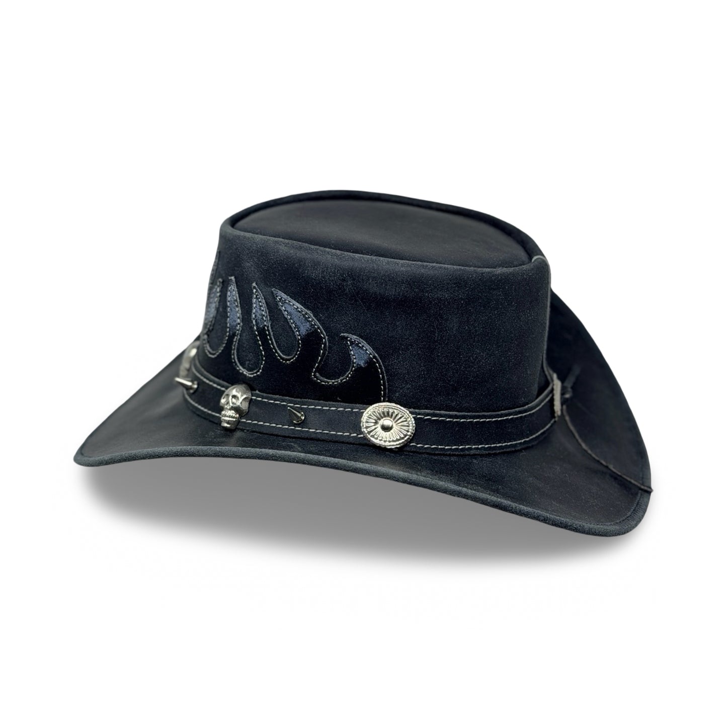 Lederhut Western Cowboy – Outdoor Hut Reiten, Wandern & Abenteuer Shadowflame