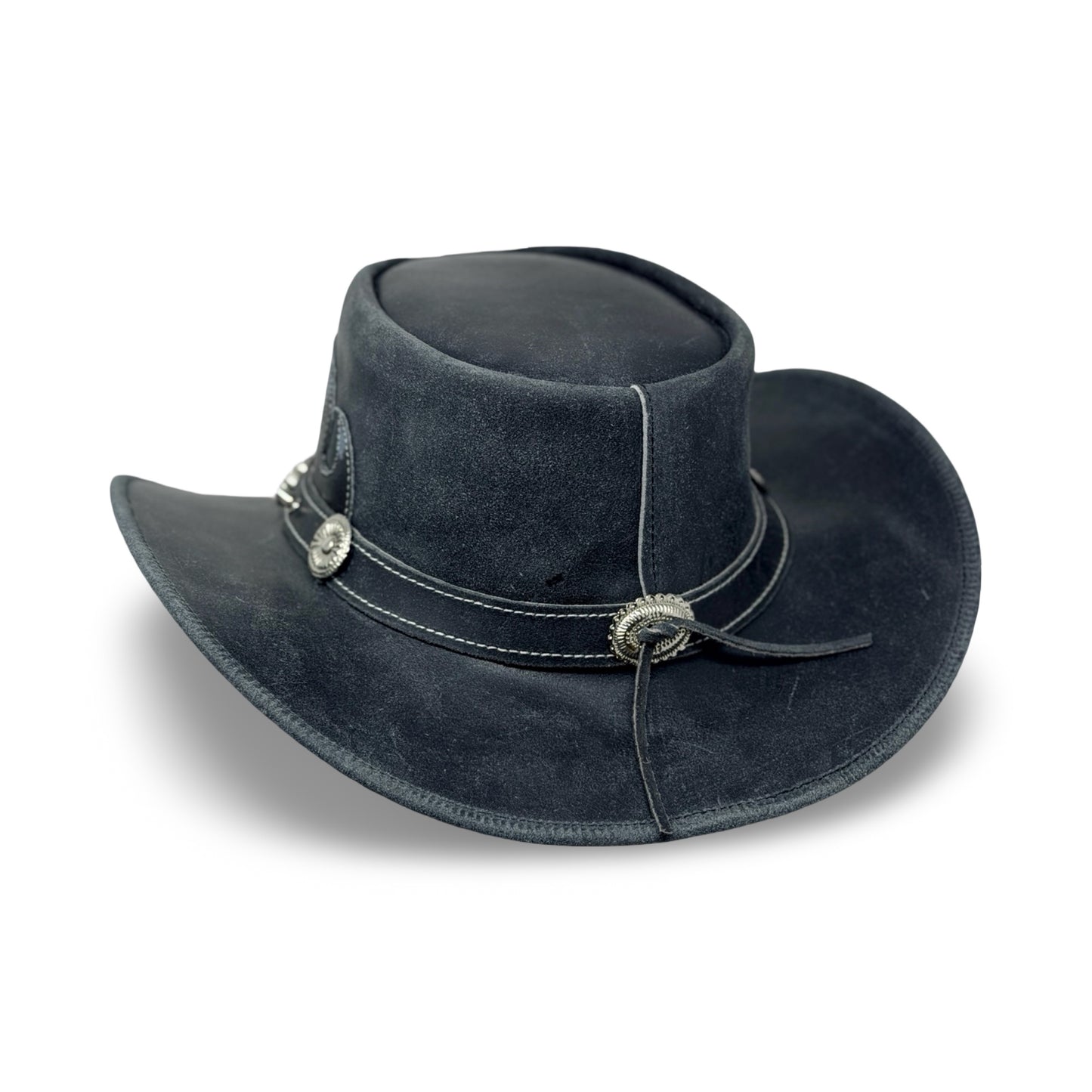 Lederhut Western Cowboy – Outdoor Hut Reiten, Wandern & Abenteuer Shadowflame