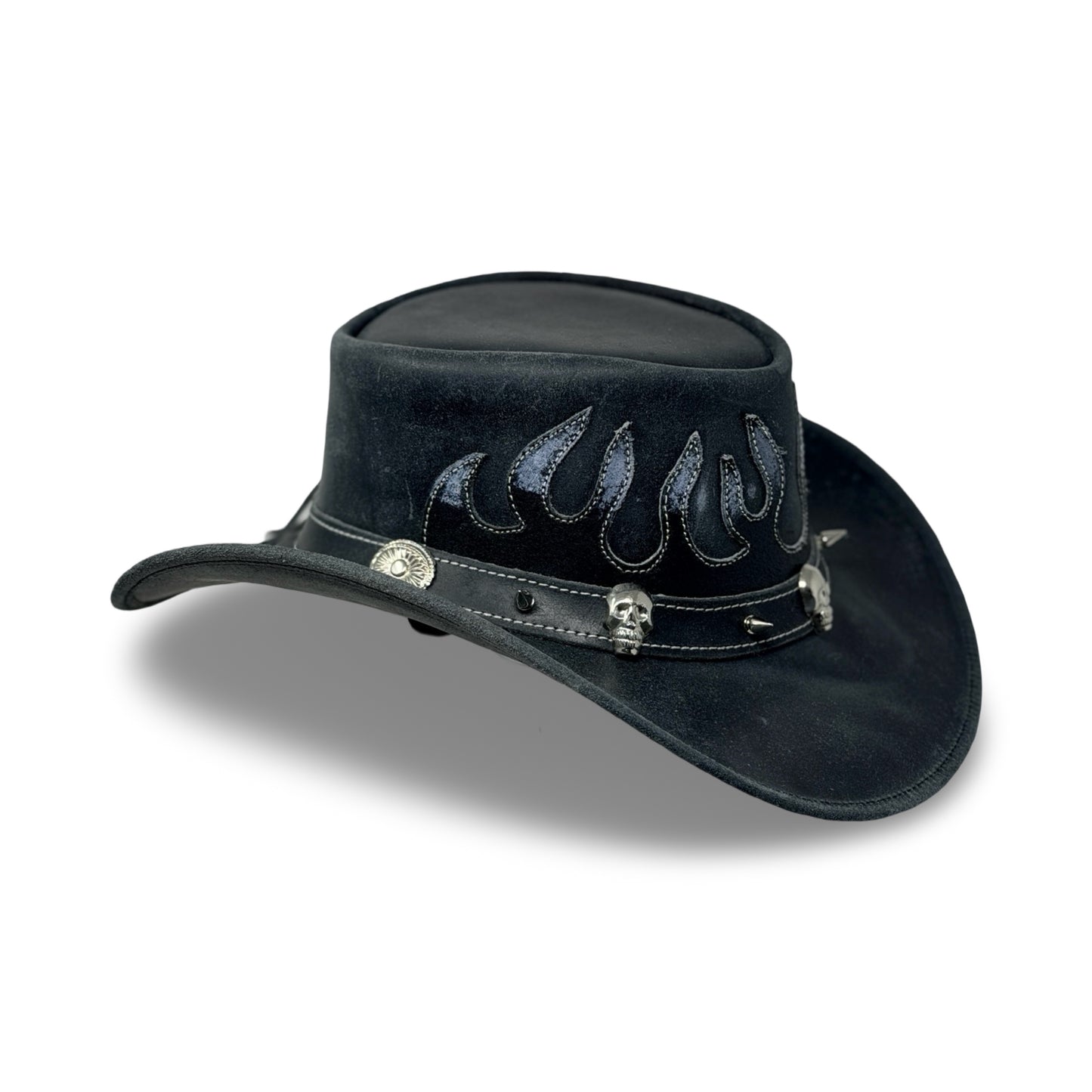 Lederhut Western Cowboy – Outdoor Hut Reiten, Wandern & Abenteuer Shadowflame