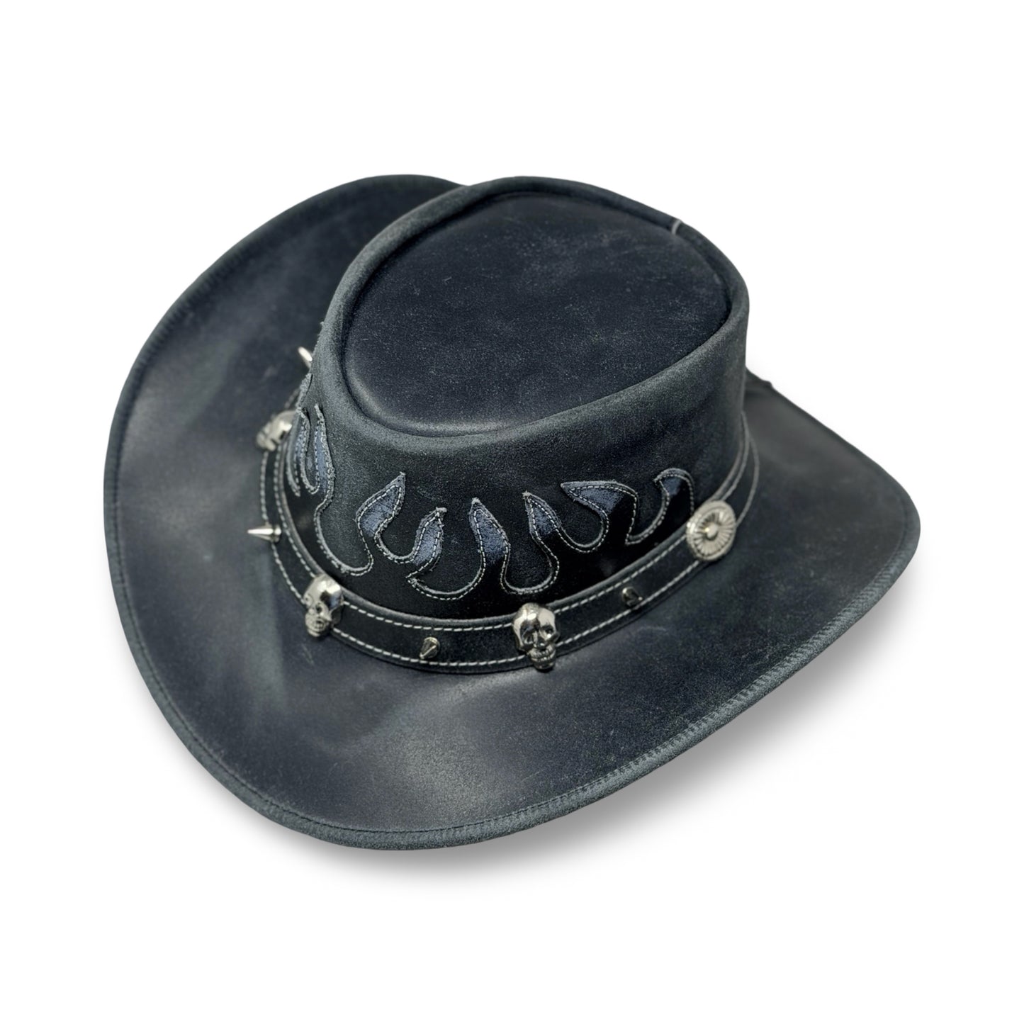 Lederhut Western Cowboy – Outdoor Hut Reiten, Wandern & Abenteuer Shadowflame