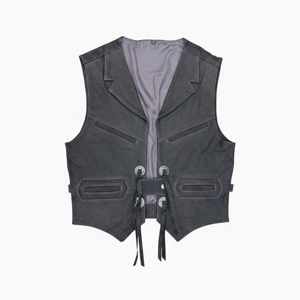 Lederweste aus Echtleder – Westernweste | Bikerweste | Cowboy Style | S–XXL