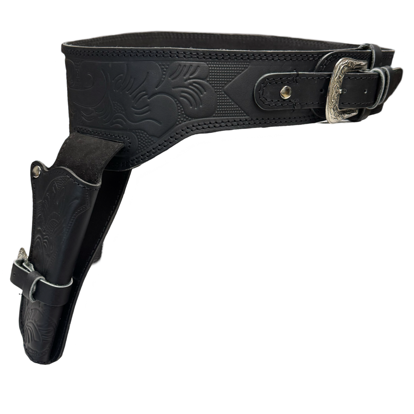 Holstergürtel Westernholster Schwarz Leder Lederholster Holster Patronenschlaufen