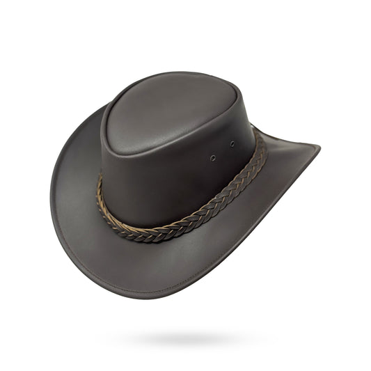 Lederhut Western Cowboy Unisex – Outdoor Hut für Reiten, Wandern & Abenteuer