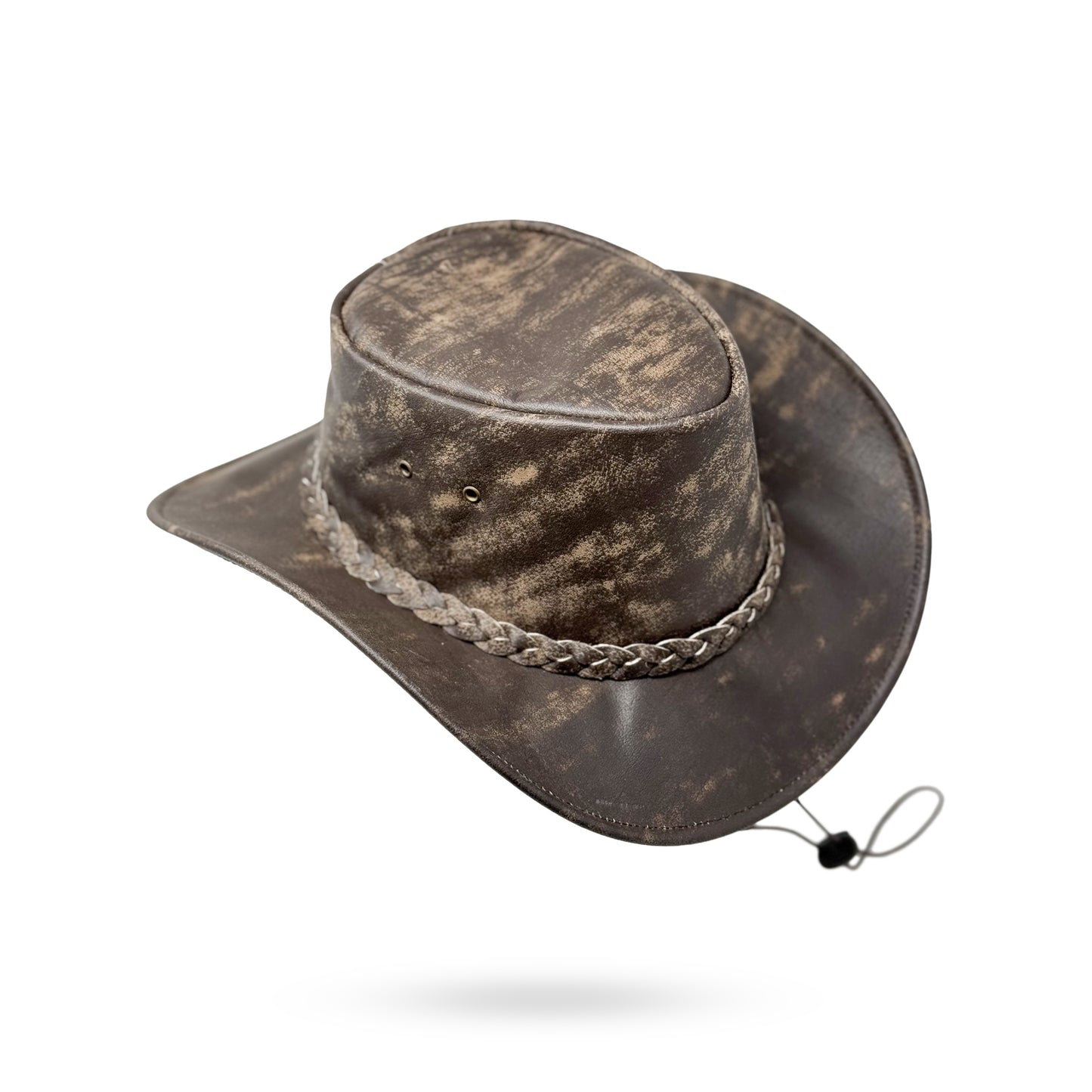 Wickelhut Lederhut Western Cowboy Unisex – Outdoor Hut für Reiten, Wandern & Abenteuer knautschbar