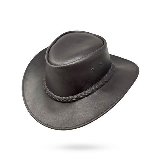 Lederhut Western Cowboy Unisex – Outdoor Hut für Reiten, Wandern & Abenteuer