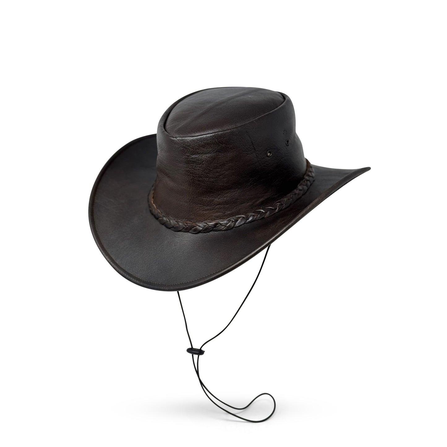 Wickelhut Lederhut Western Cowboy Unisex – Outdoor Hut für Reiten, Wandern & Abenteuer knautschbar