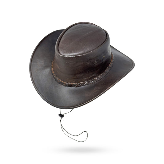 Lederhut Western Cowboy Unisex – Outdoor Hut für Reiten, Wandern & Abenteuer