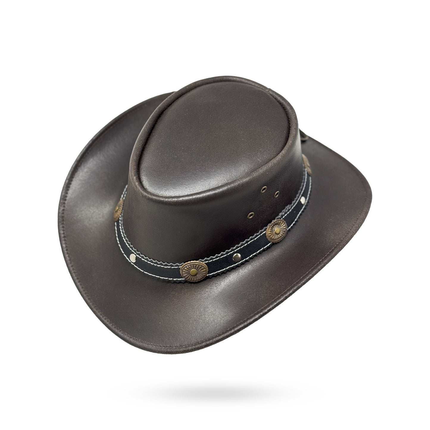 Lederhut Western Cowboy Unisex – Outdoor Hut für Reiten, Wandern & Abenteuer