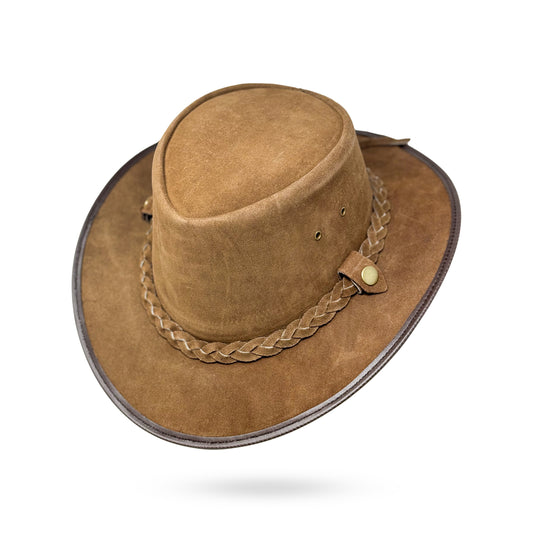 Lederhut Western Cowboy Unisex – Outdoor Hut für Reiten, Wandern & Abenteuer