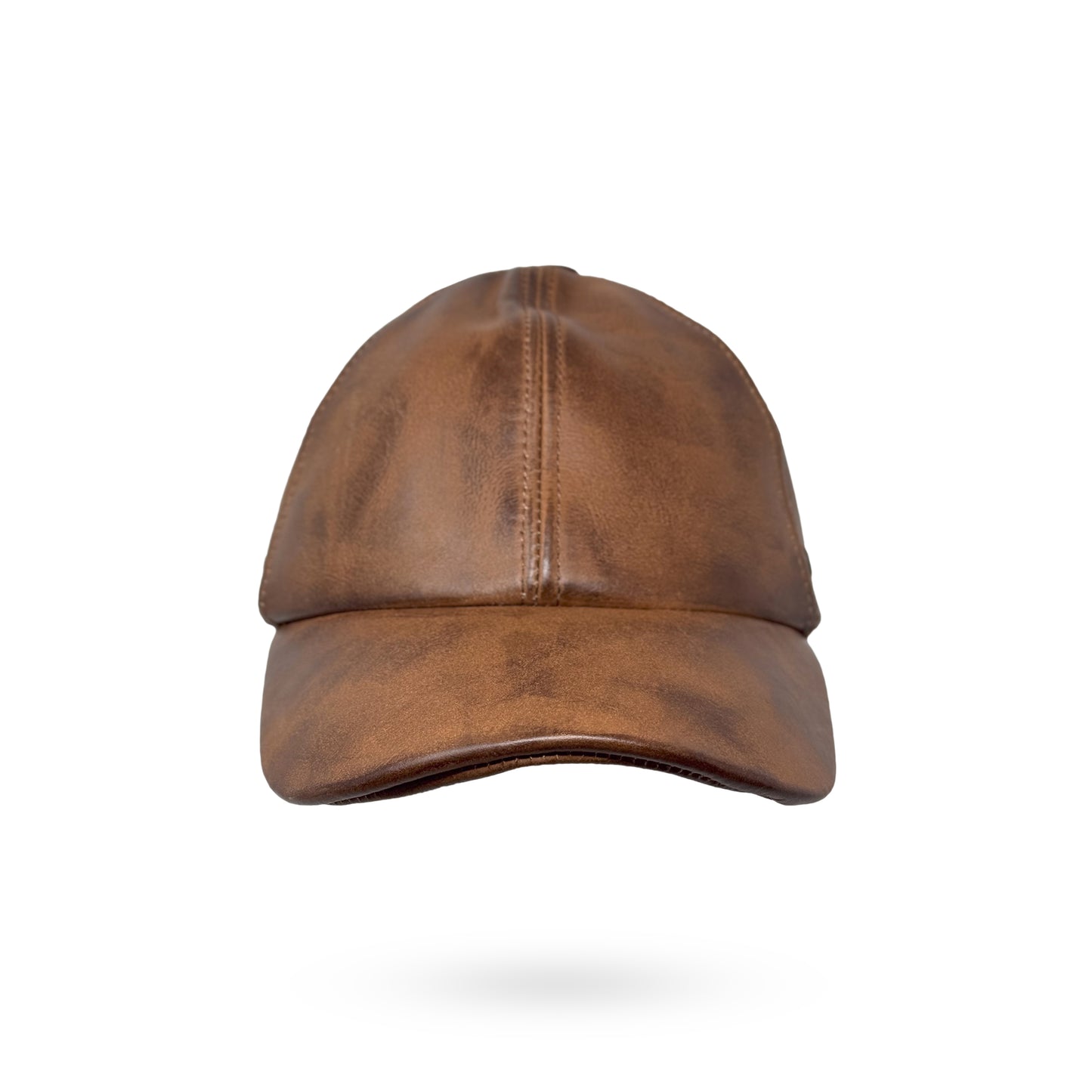 Baseball Cap Leder Outdoor Biker Kappe Lederkappe Käppi Unisex Redish