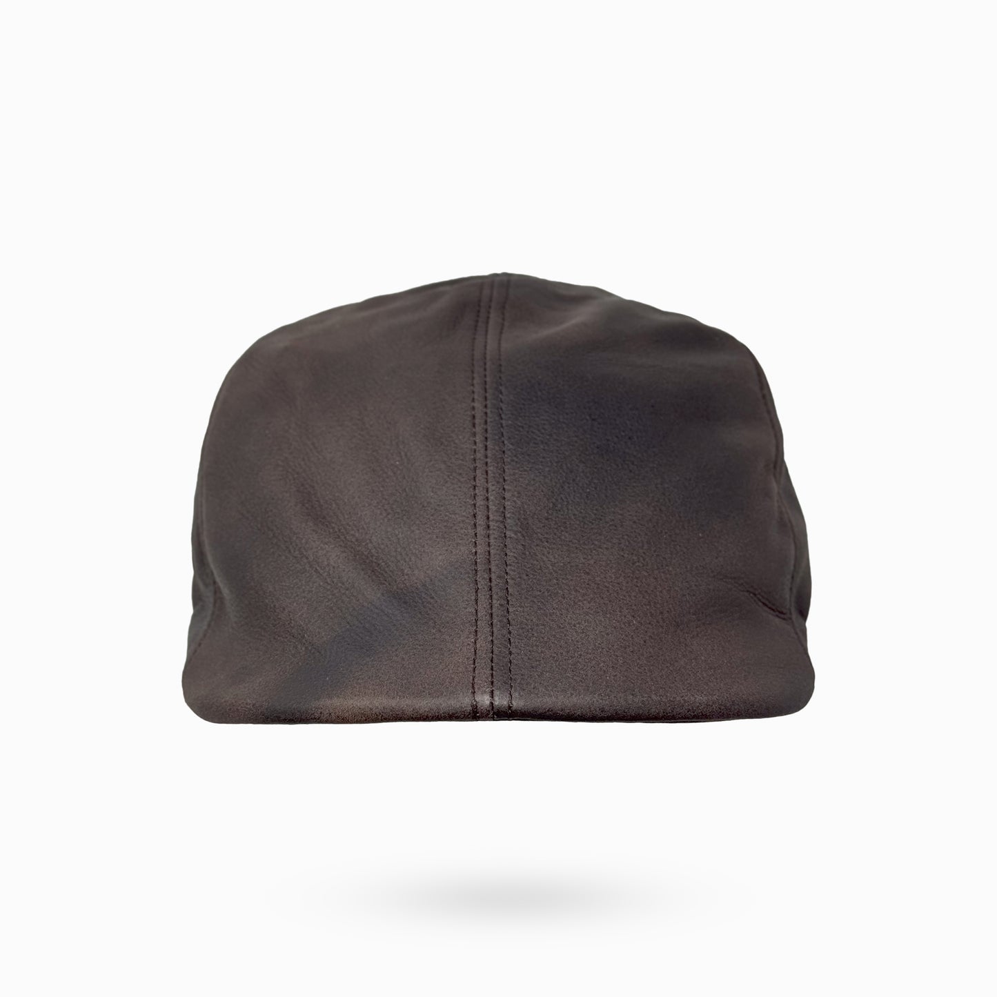 Herren Schiebermütze Flatcap Mütze Echt Leder Ledermütze Kappe Cap Schirmmütze Braun