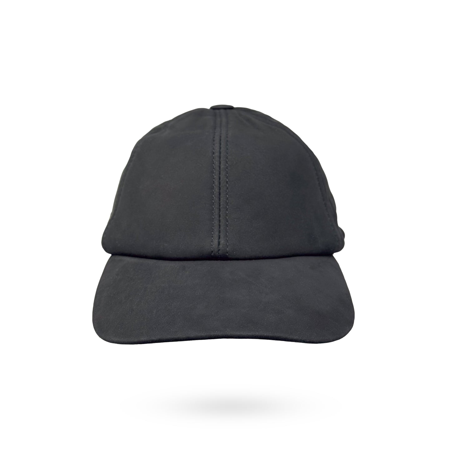 Baseball Cap Leder Outdoor Biker Kappe Lederkappe Unisex Schwarz Nubukleder