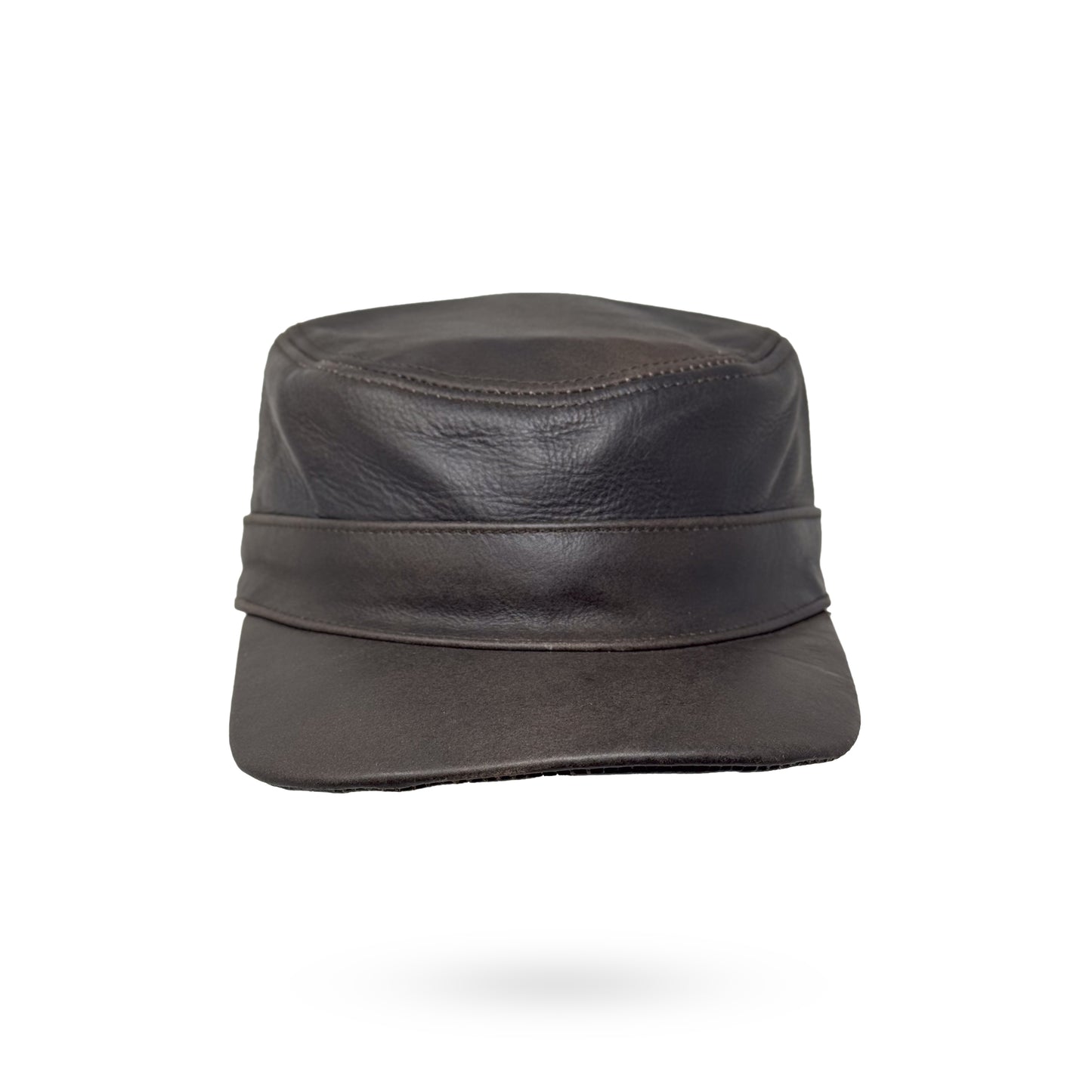 Herren Basecap Echt Leder Schildmütze Mützen Kappe Baseball Cap Dunkelbraun