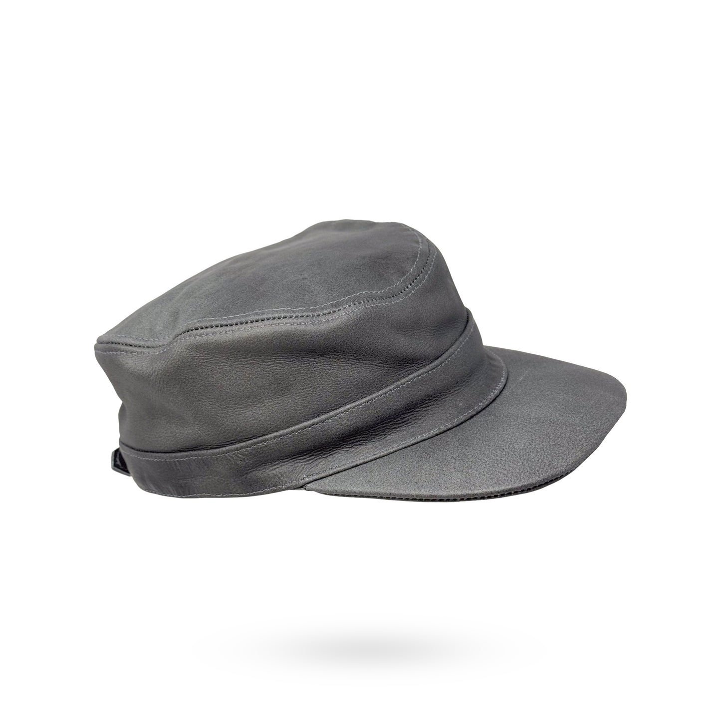 CUBA Cap Ledercap Basecap Echt Leder Schildmütze Schirmmütze Mütze Grey