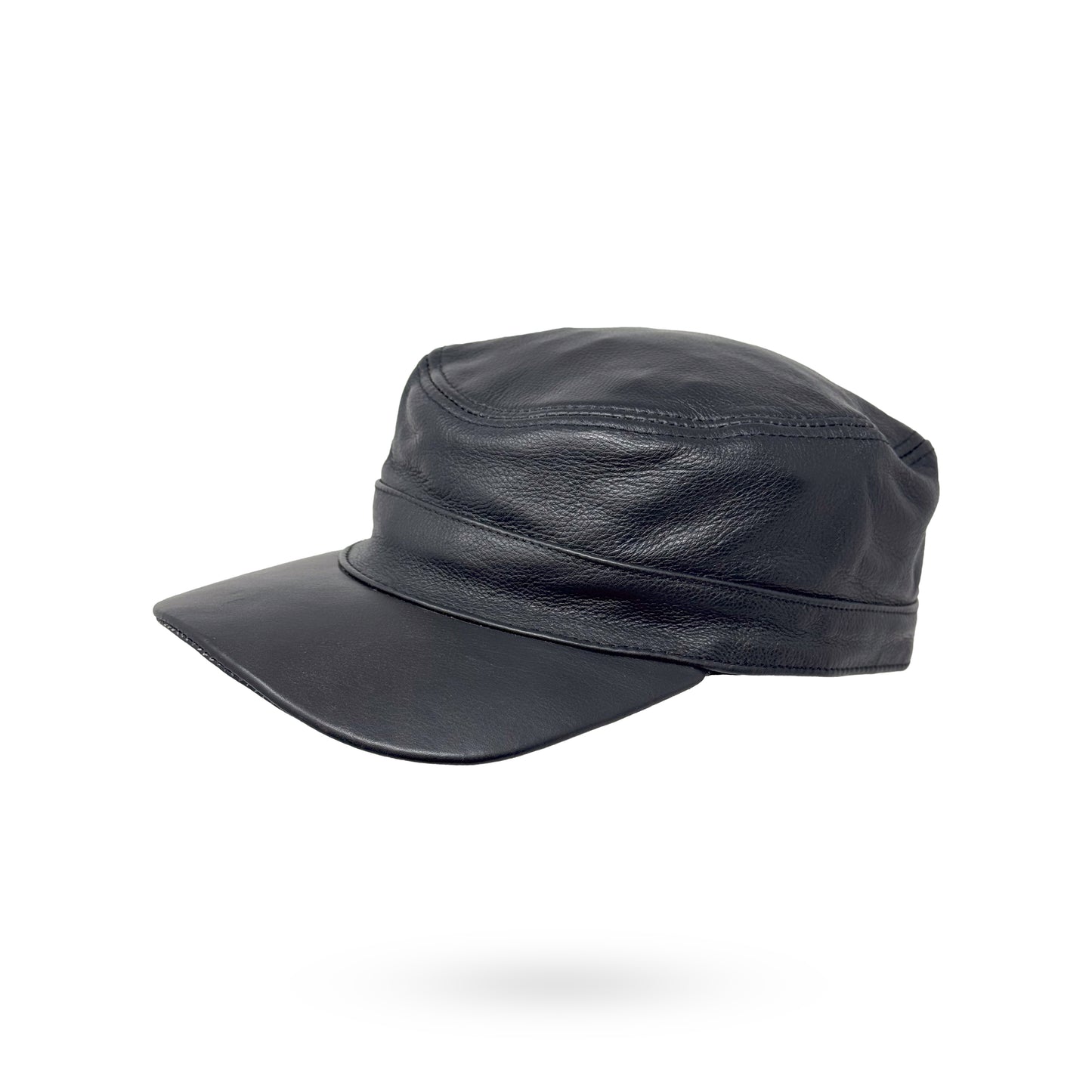 Herren Basecap Echt Leder Schildmütze Mützen Kappe Baseball Cap schwarz