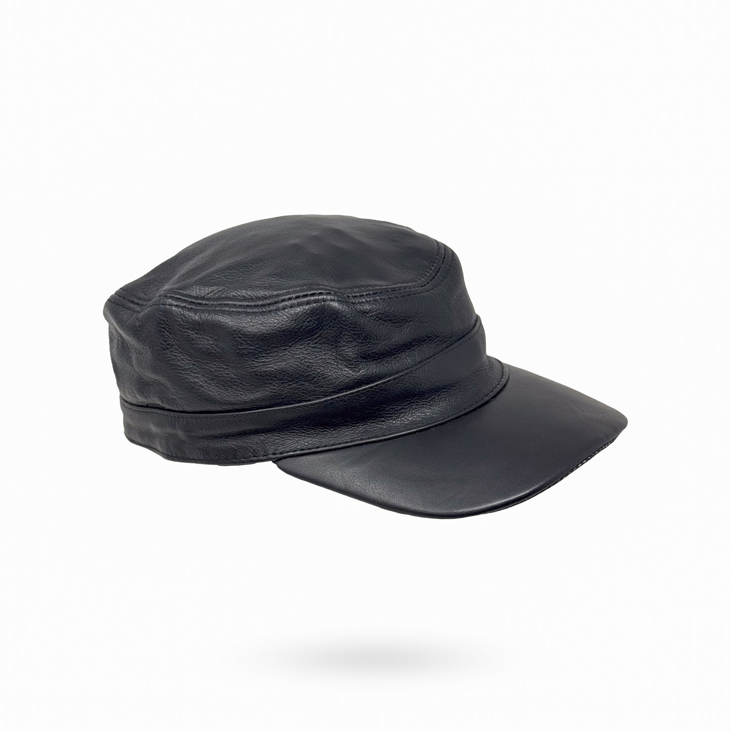 Herren Basecap Echt Leder Schildmütze Mützen Kappe Baseball Cap schwarz