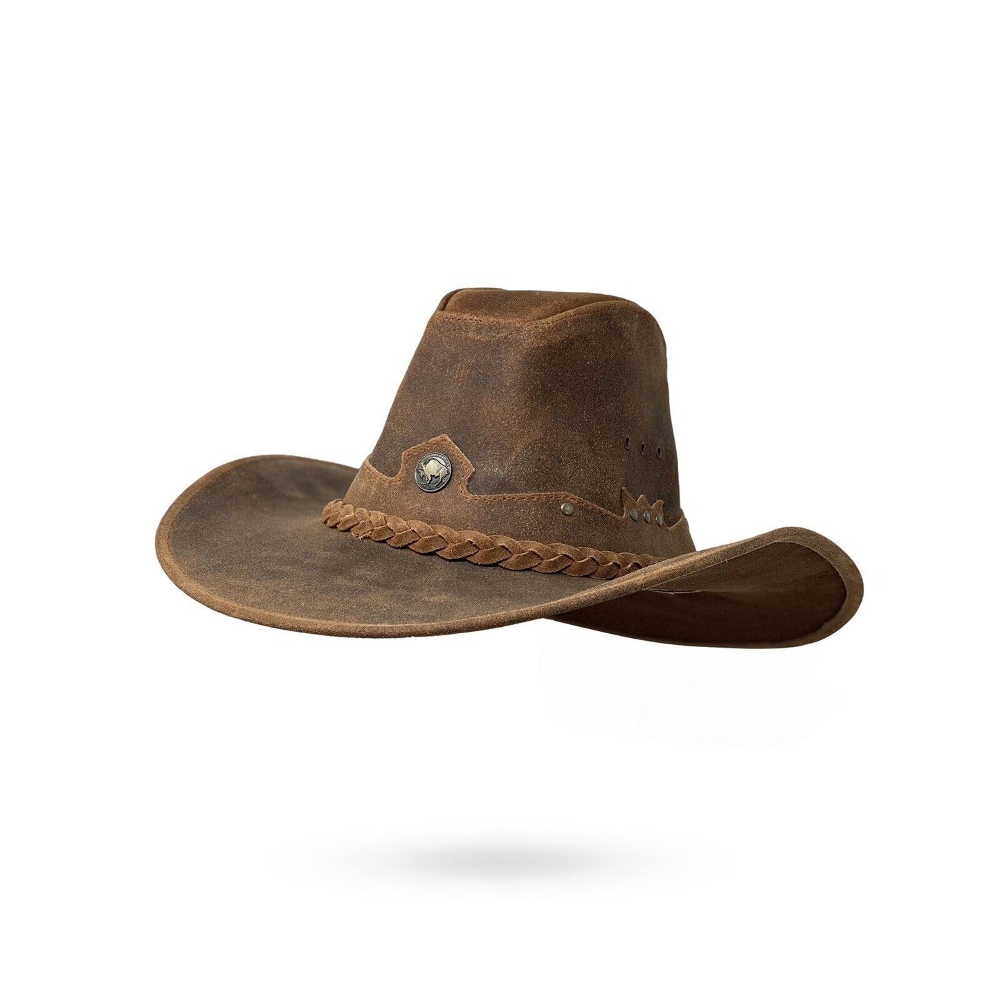 Lederhut Western Cowboy Unisex – Outdoor Hut für Reiten, Wandern & Abenteuer