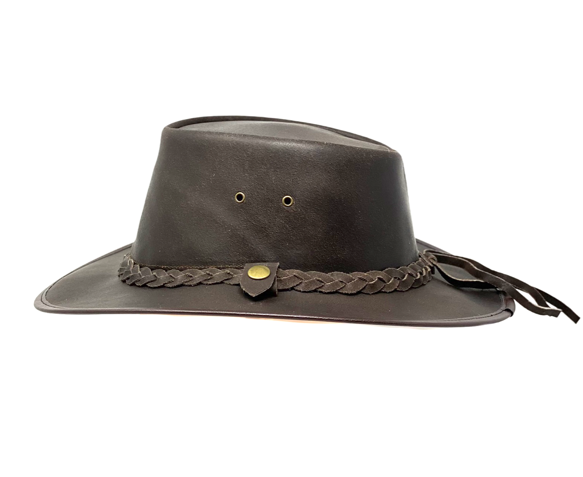 Lederhut Western Cowboy Unisex – Outdoor Hut für Reiten, Wandern & Abenteuer