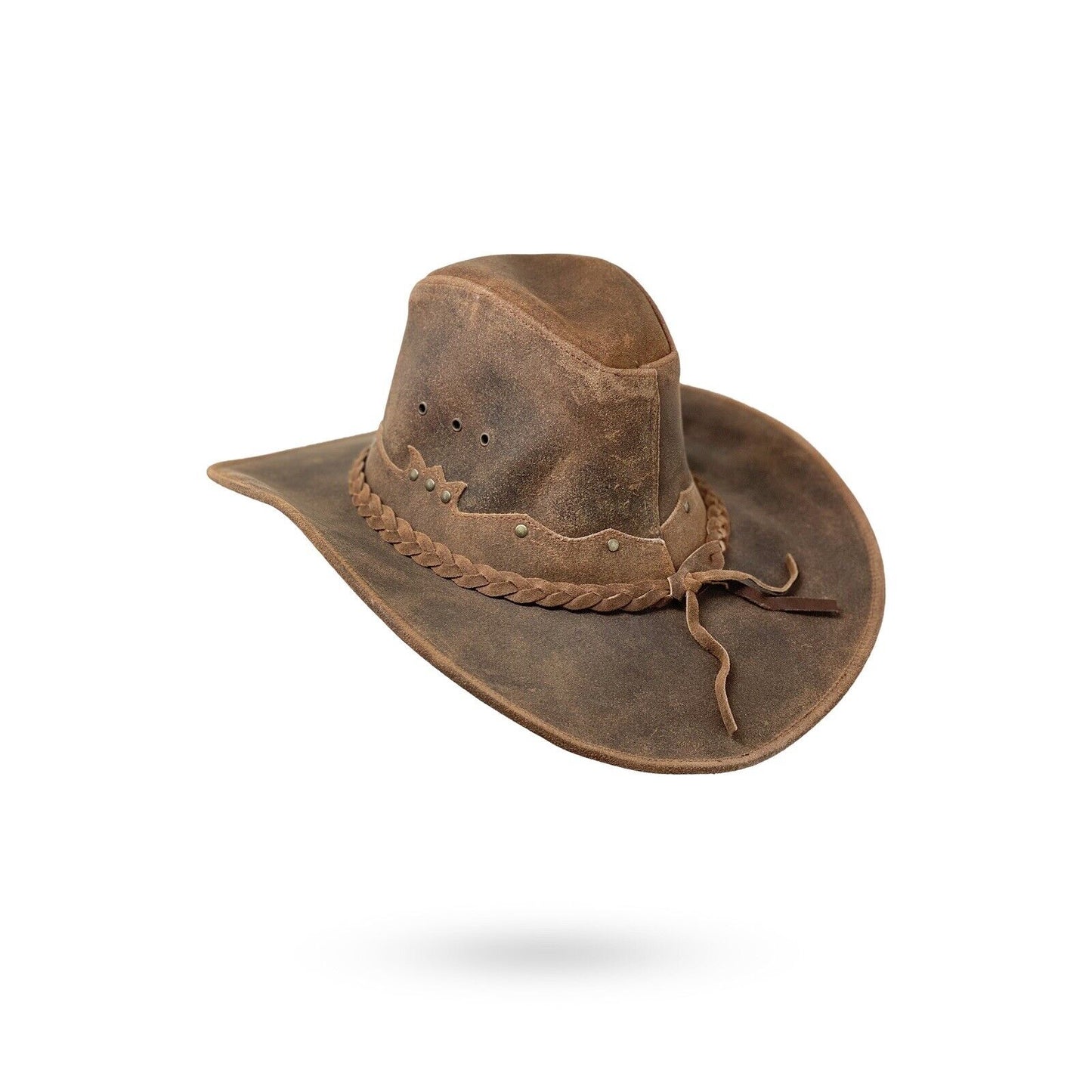 Lederhut Western Cowboy Unisex – Outdoor Hut für Reiten, Wandern & Abenteuer