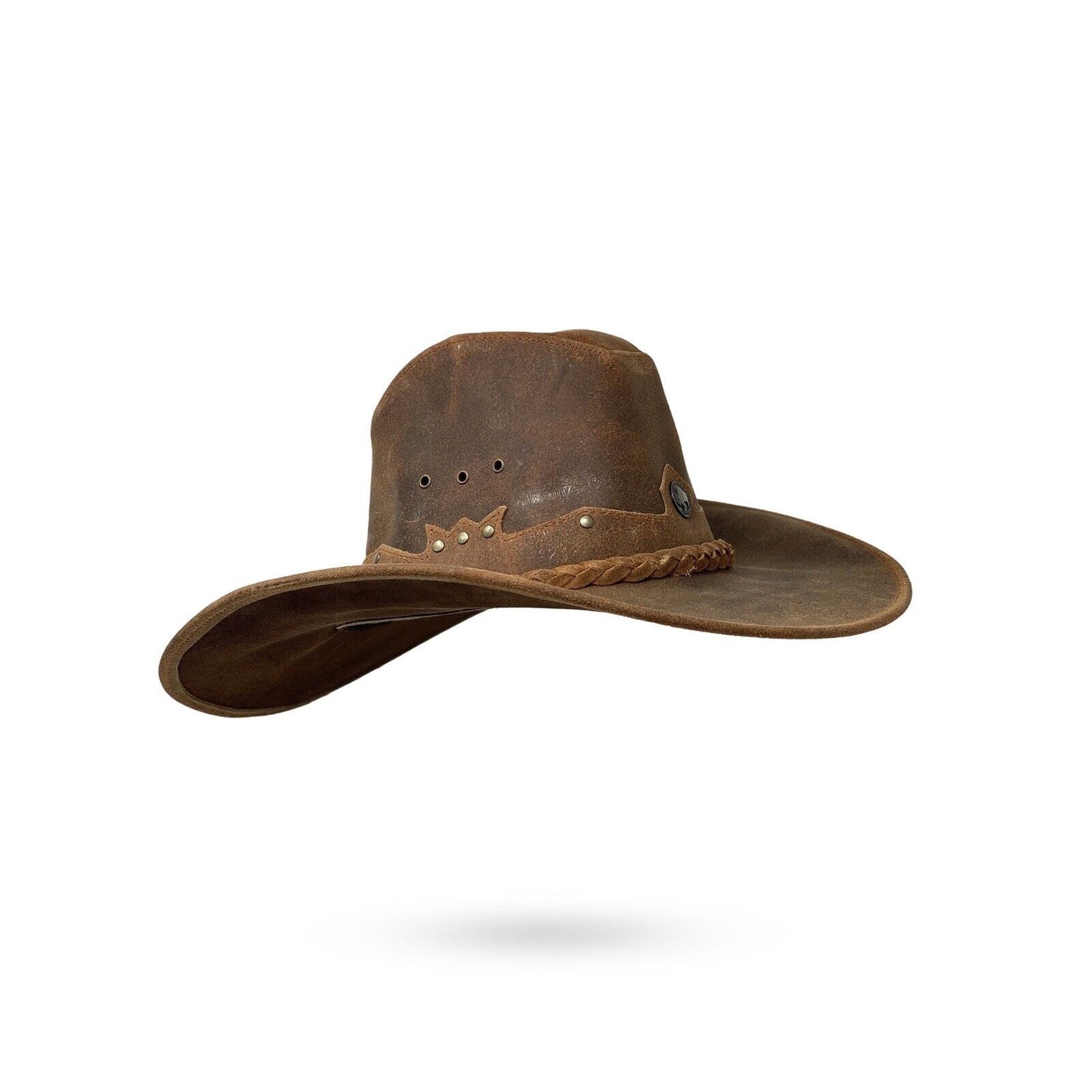 Lederhut Western Cowboy Unisex – Outdoor Hut für Reiten, Wandern & Abenteuer