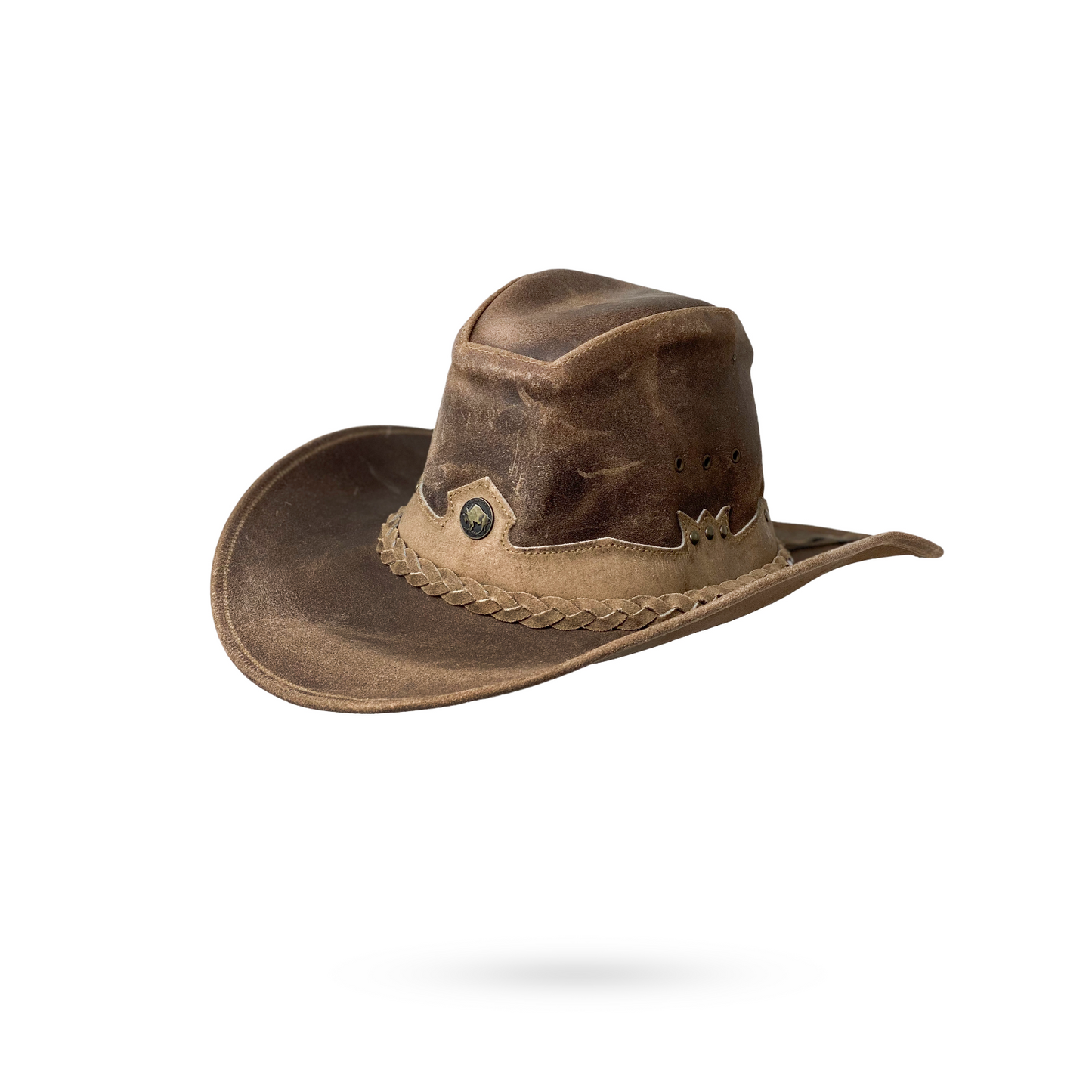 Lederhut Western Cowboy Unisex – Outdoor Hut für Reiten, Wandern & Abenteuer